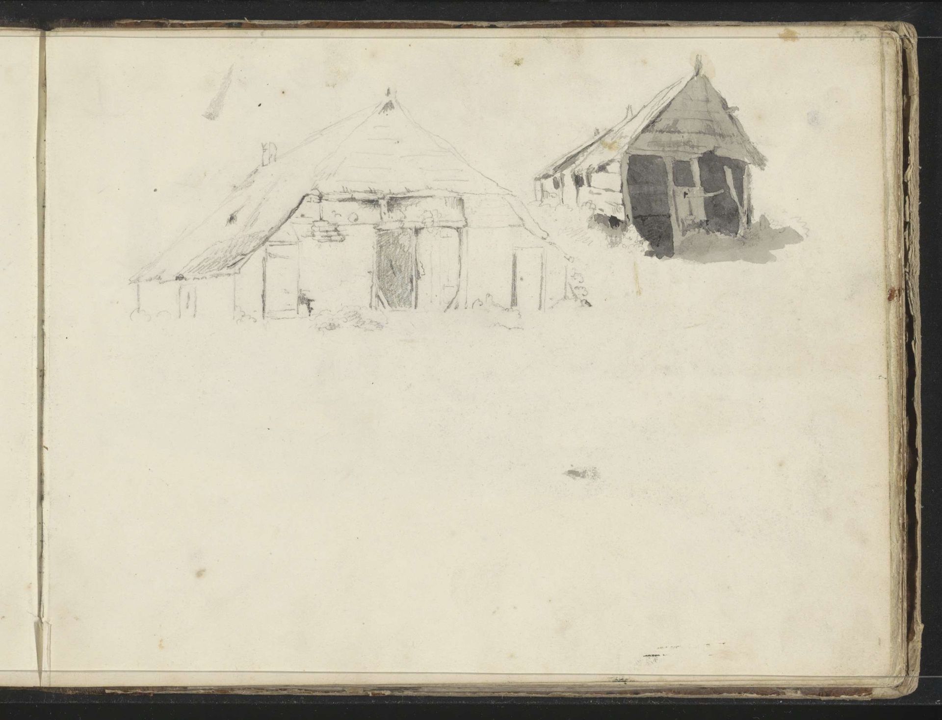 Boerderij en schuur by Willem (II) Troost