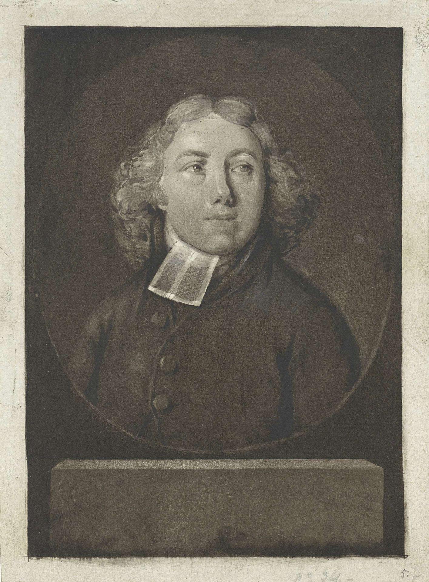 Portret van een predikant, mogelijk Jacobus Groeneveld by Charles Howard Hodges