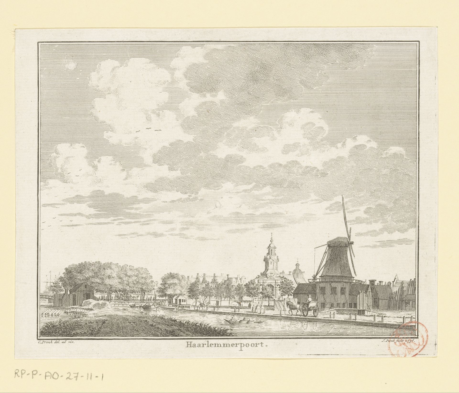 Gezicht op de Haarlemmerpoort te Amsterdam by Jan Punt