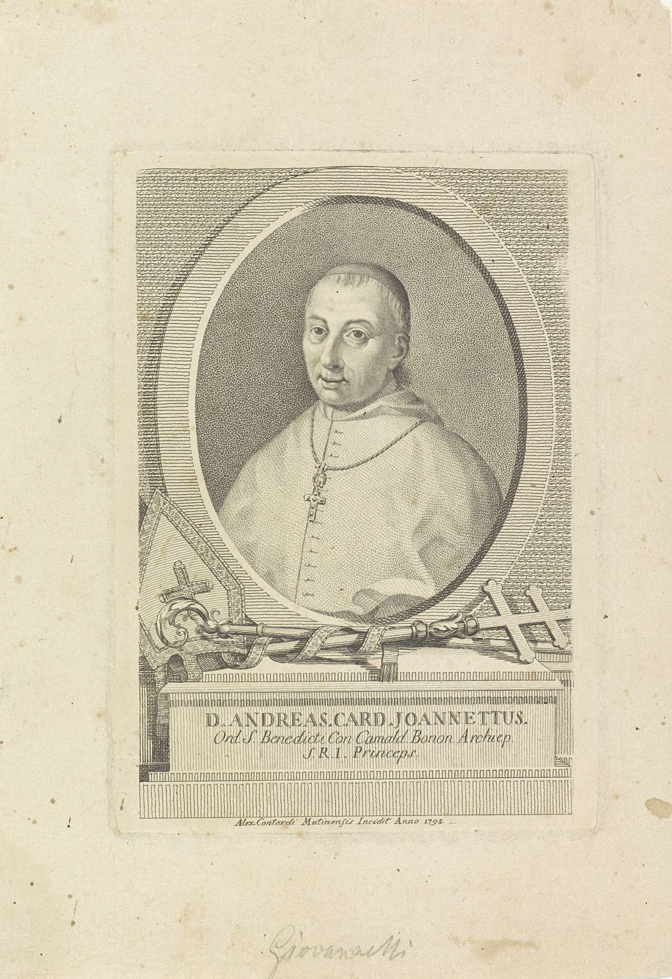 Portret van kardinaal Andrea Gioannetti by Alessandro Contardi