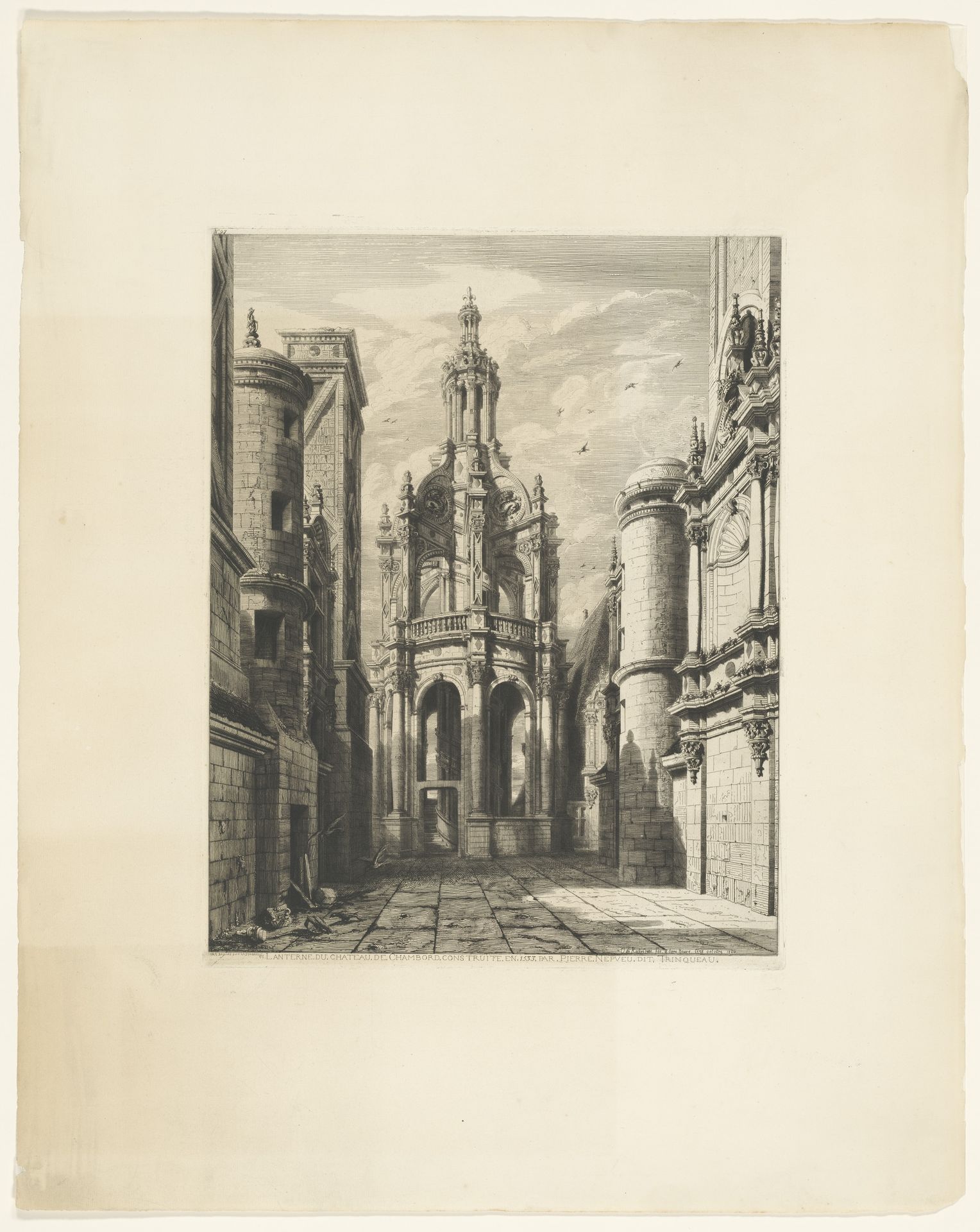 Gezicht in het kasteel van Chambord by Octave Guillaume de Rochebrune