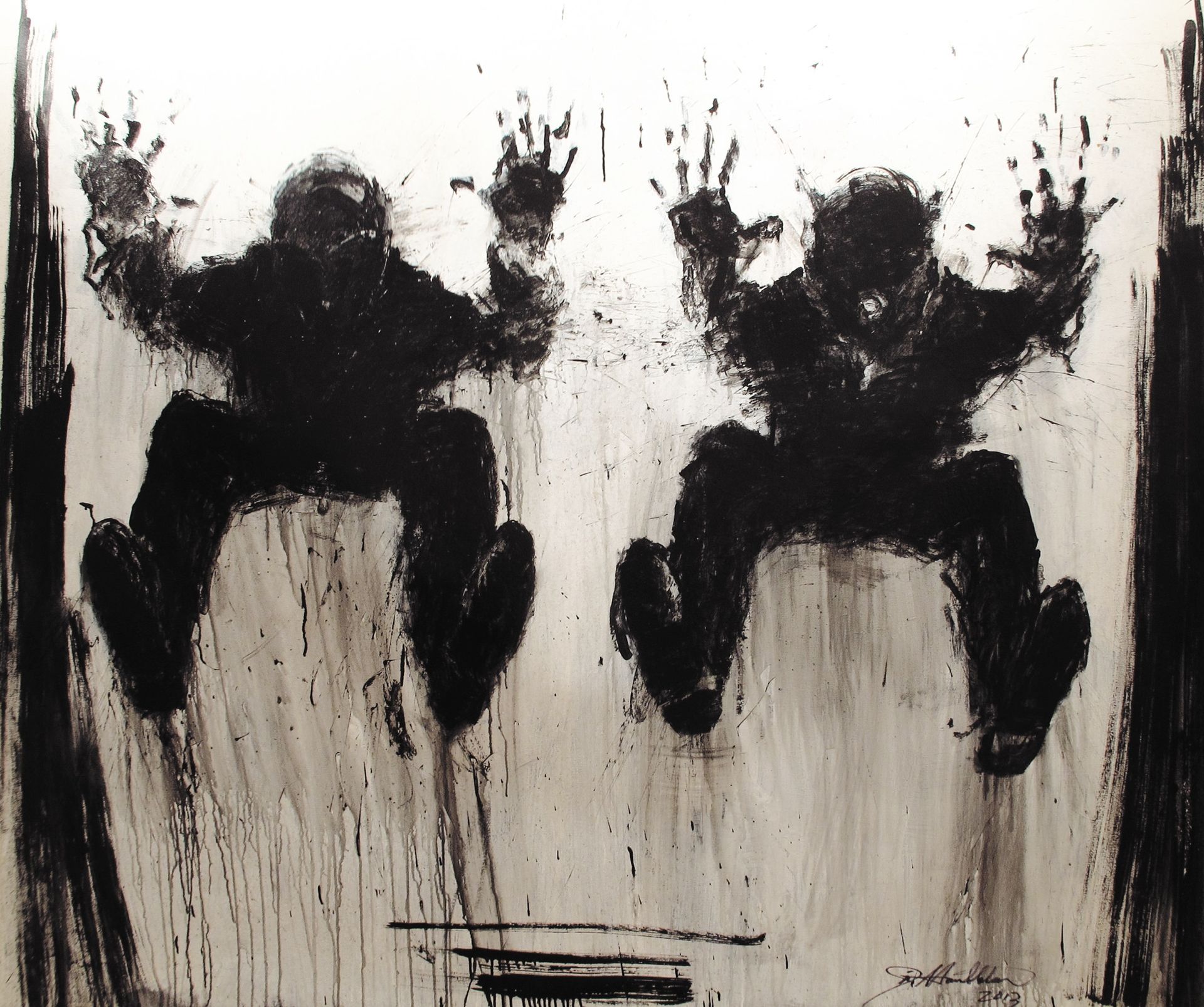 Jumping Shadow, 2013 by Richard Hambleton