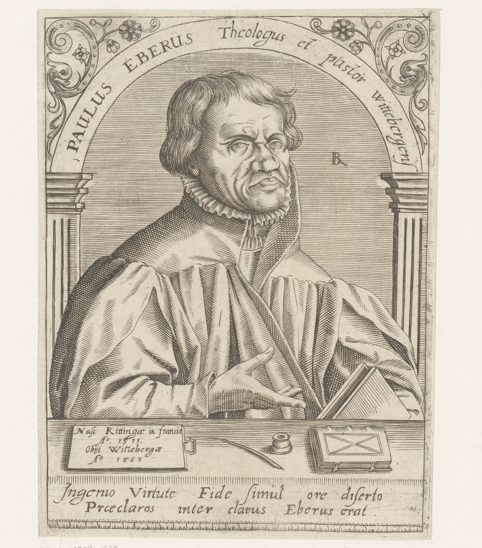 Portret van Paul Eber by Robert Boissard