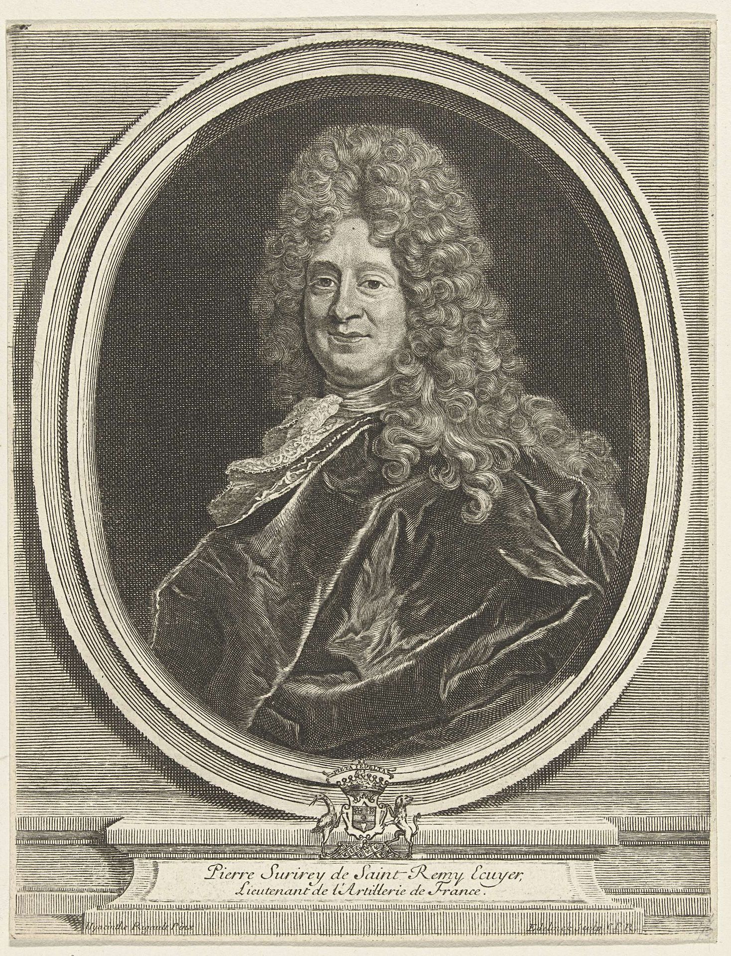 Portret van Pierre Surirey de Saint Rémy by Gérard Edelinck