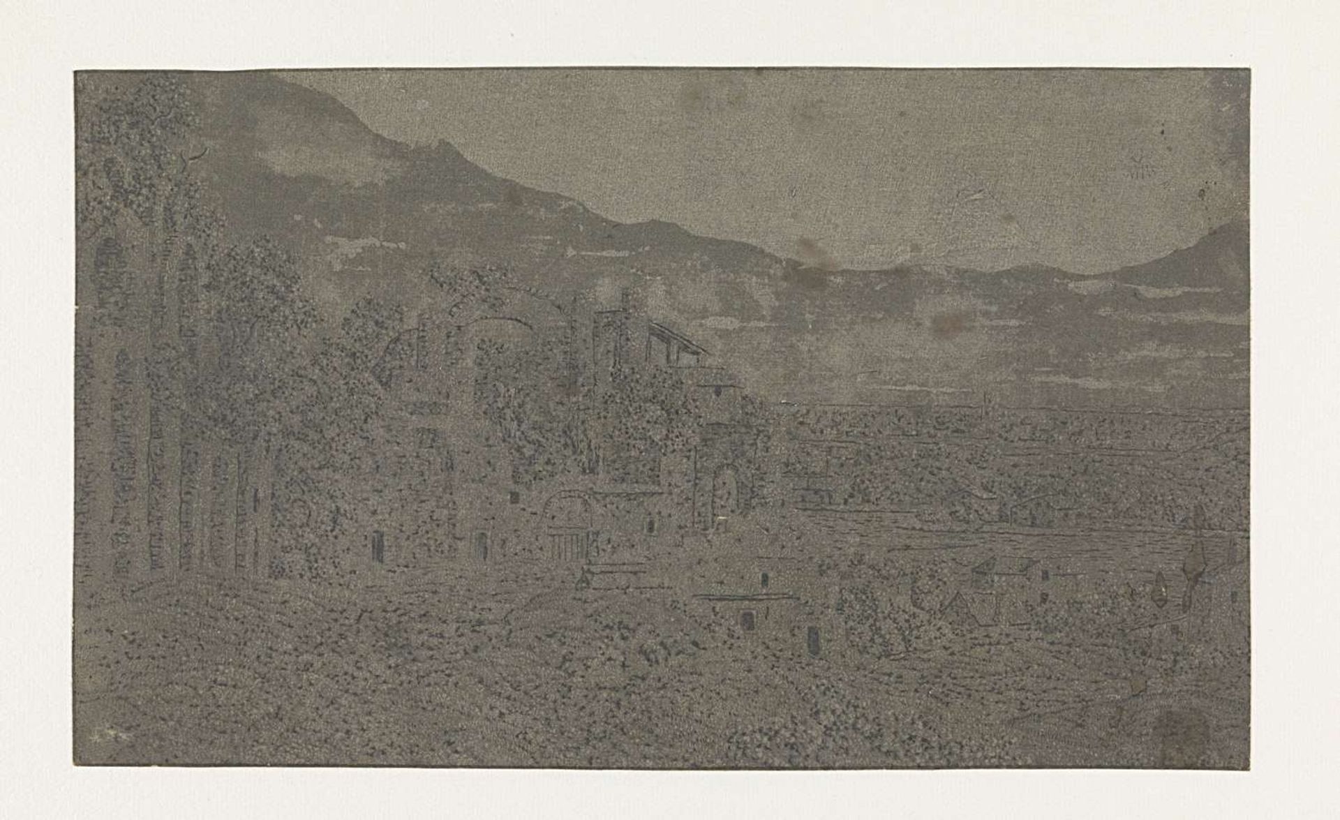 Roman Ruins, a City in the Distance by Hercules Segers