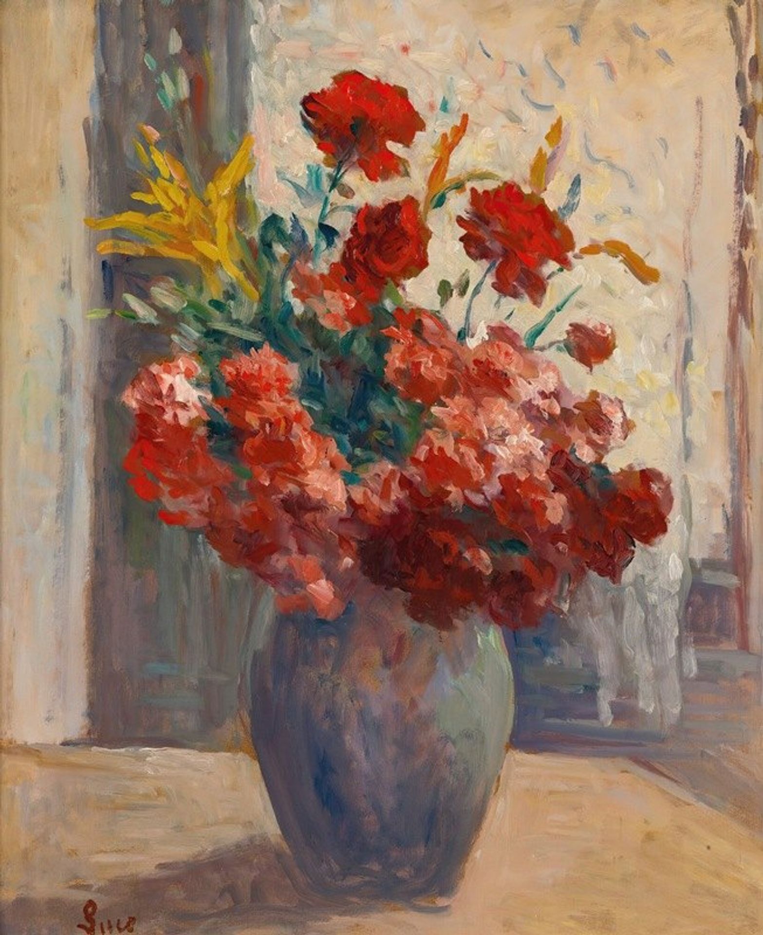 Bouquet De Fleurs Dans Un Vase by Maximilien Luce