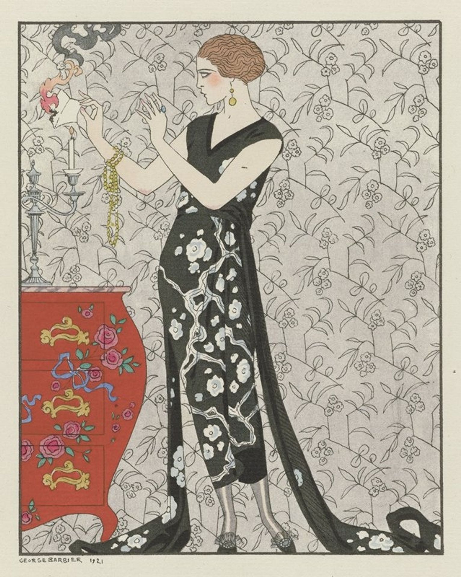Fumée ; Robe du soir, de Beer by George Barbier