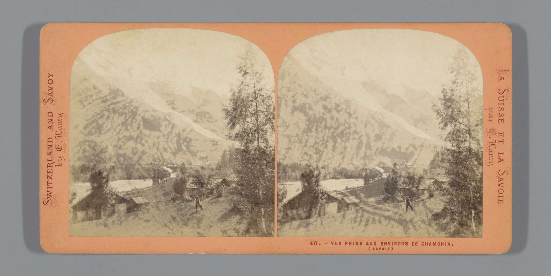 Gezicht op een dal nabij Chamonix by Ernest Eléonor Pierre Lamy