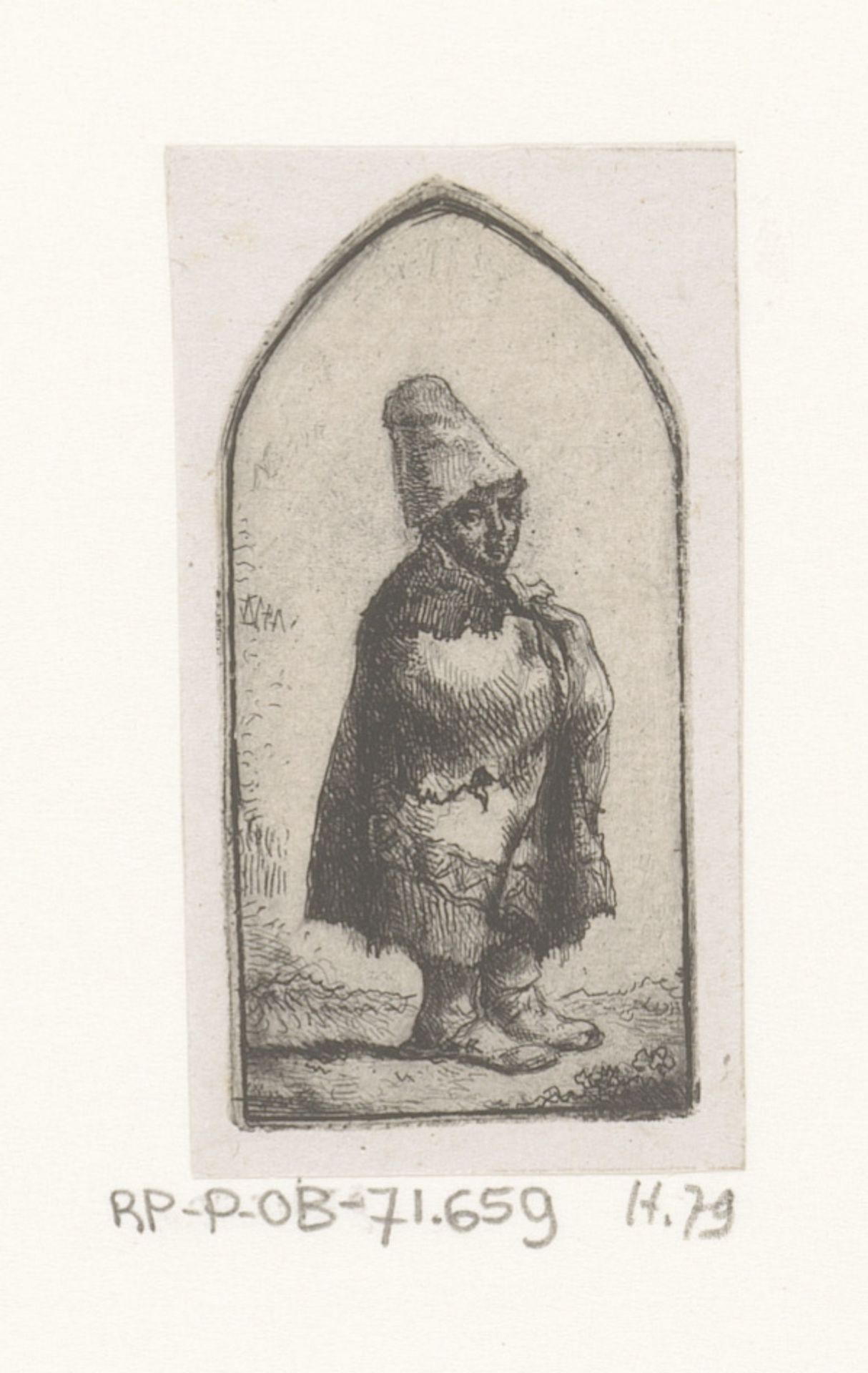 Jongeman met mantel omgeslagen by Jean-Pierre Norblin de la Gourdaine