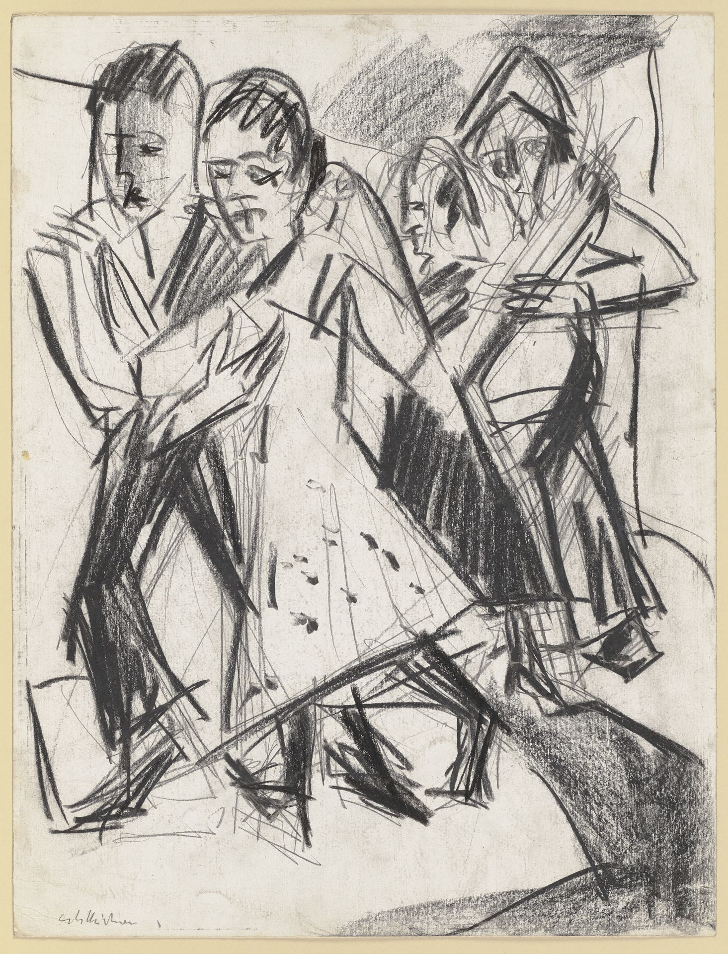 Tanzende Bauern (Original Title) by Ernst Ludwig Kirchner