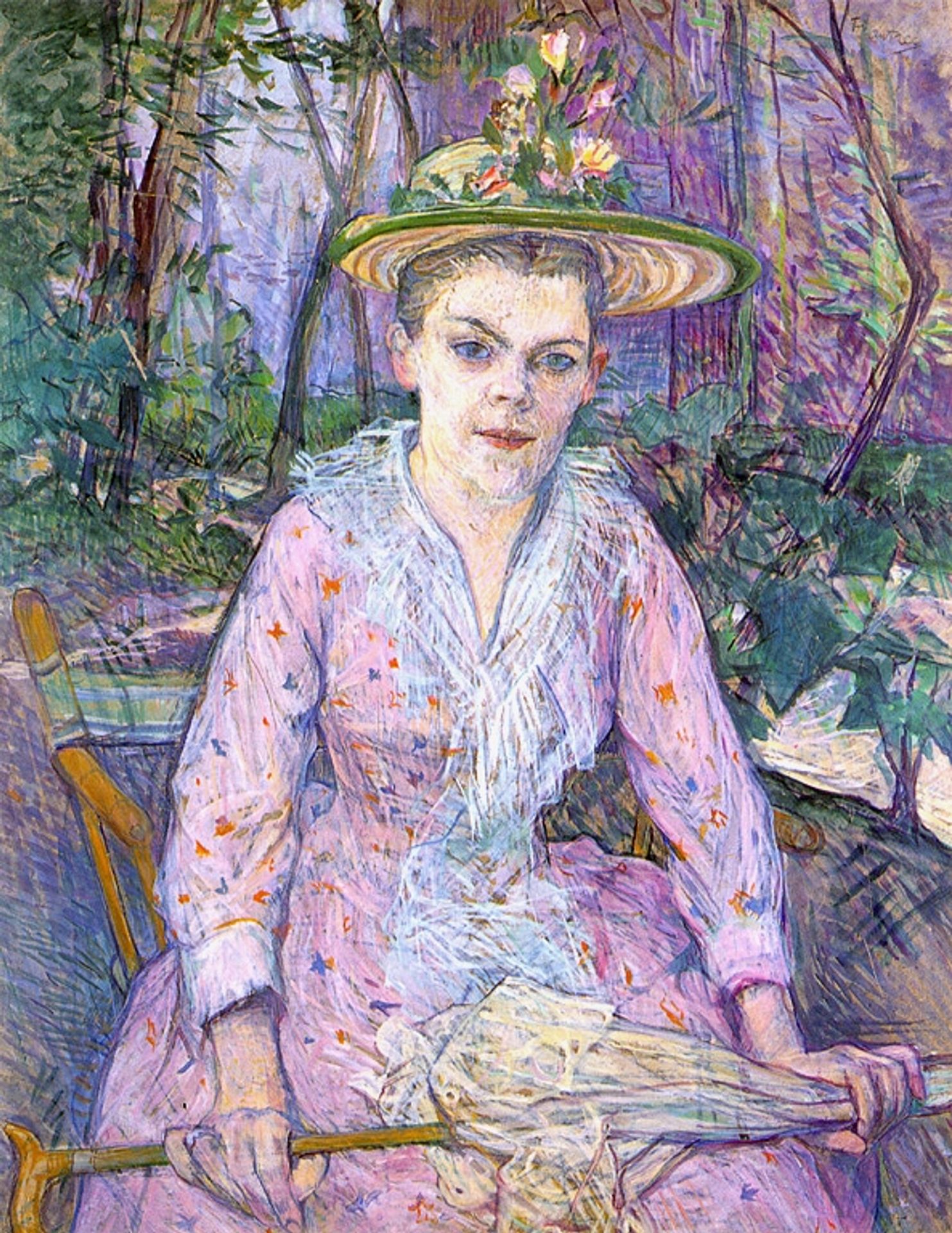 Woman with an umbrella by Henri de Toulouse-Lautrec