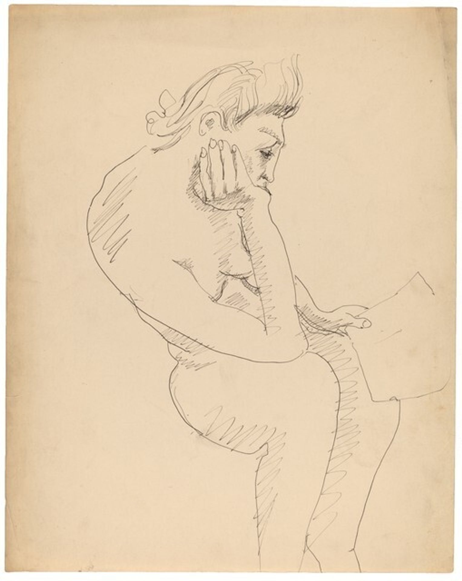 Seated Figure Reading by Mark Rothko