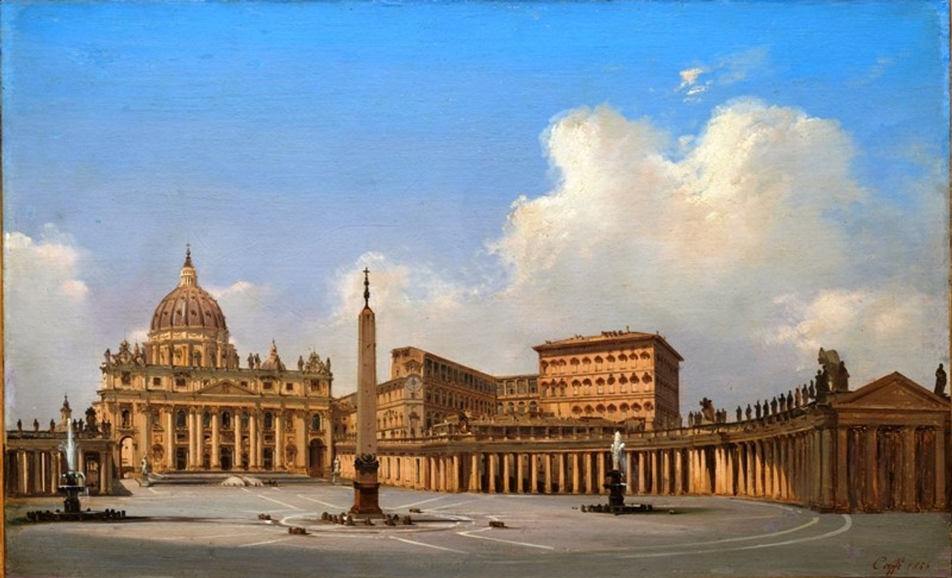 Rome, St.Peter's Square by Ippolito Caffi