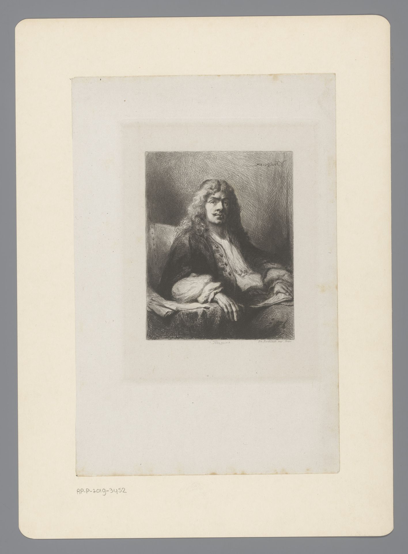 Portret van Jean Baptiste Poquelin Molière by Jean-Antoine-Valentin Foulquier