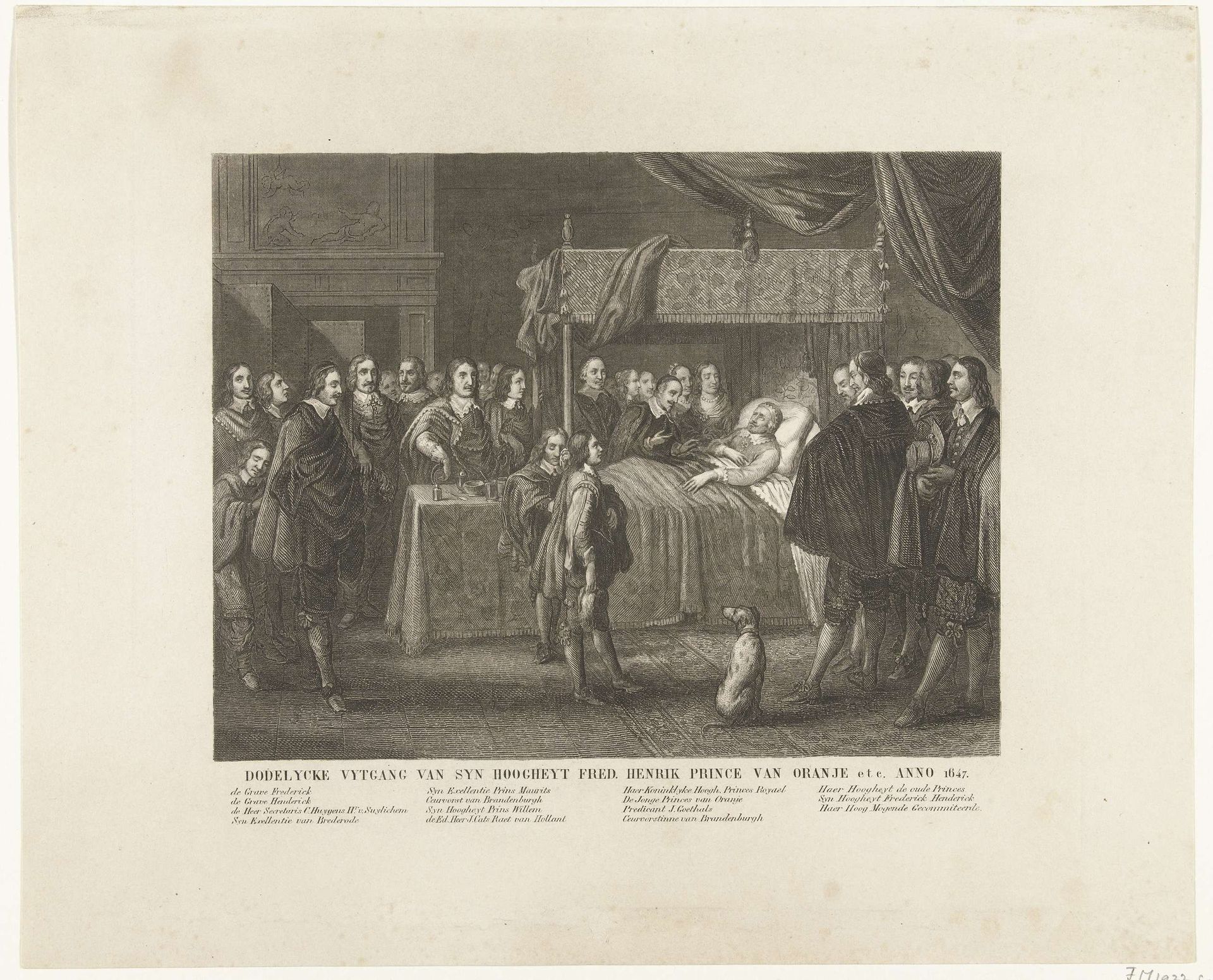 Dood van Prins Frederik Hendrik, 1647 by Anonymous