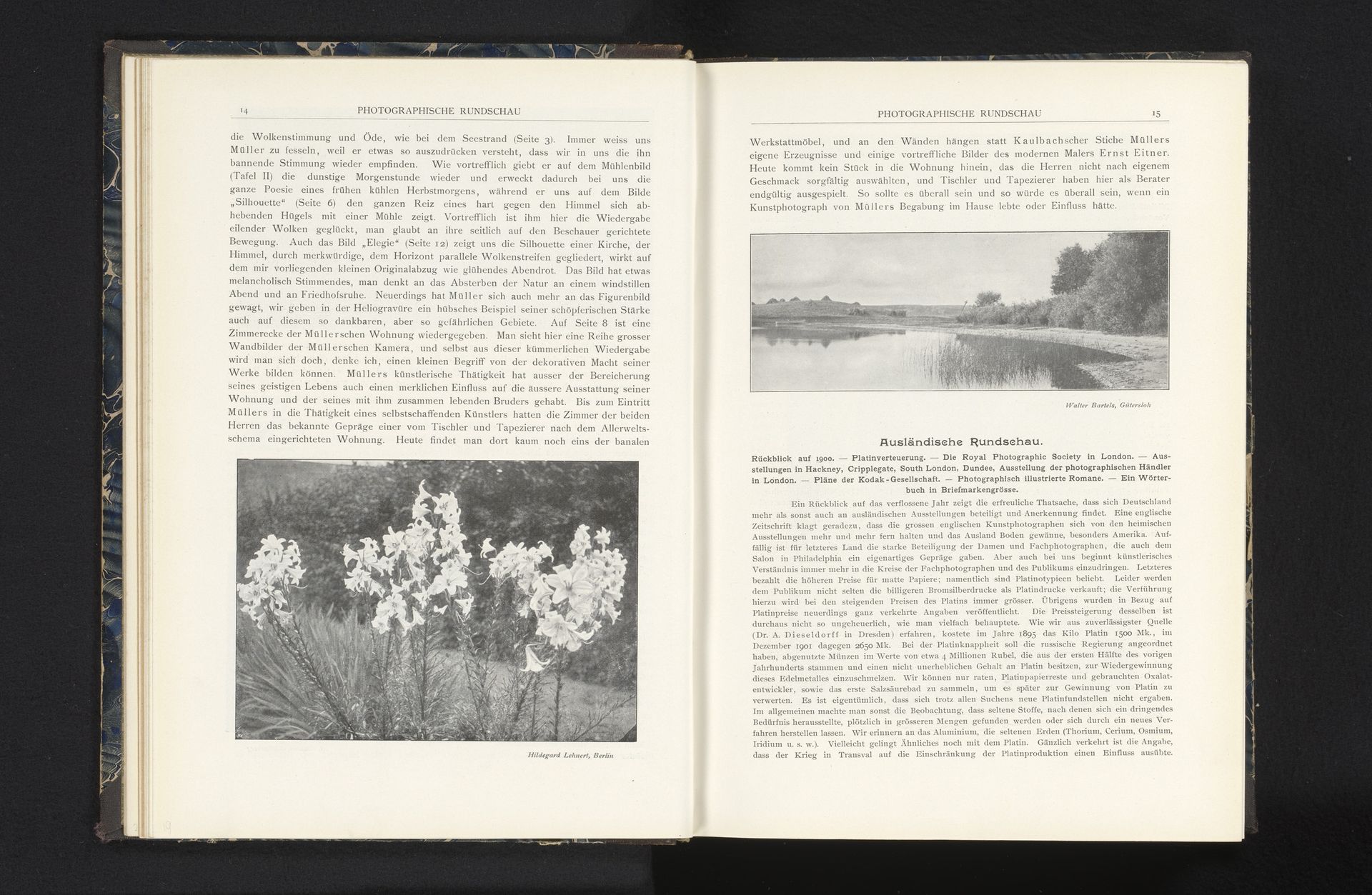 Gezicht op een water by Walter Bartels