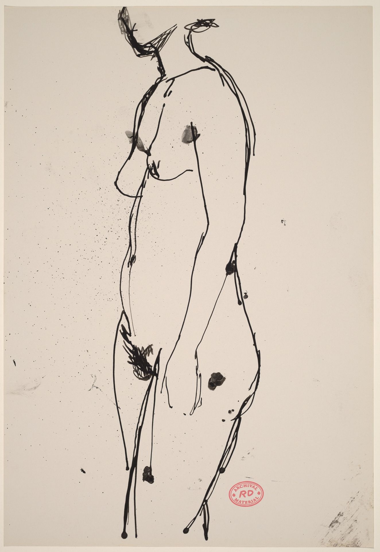 Untitled [standing female nude turned left] by Richard Diebenkorn