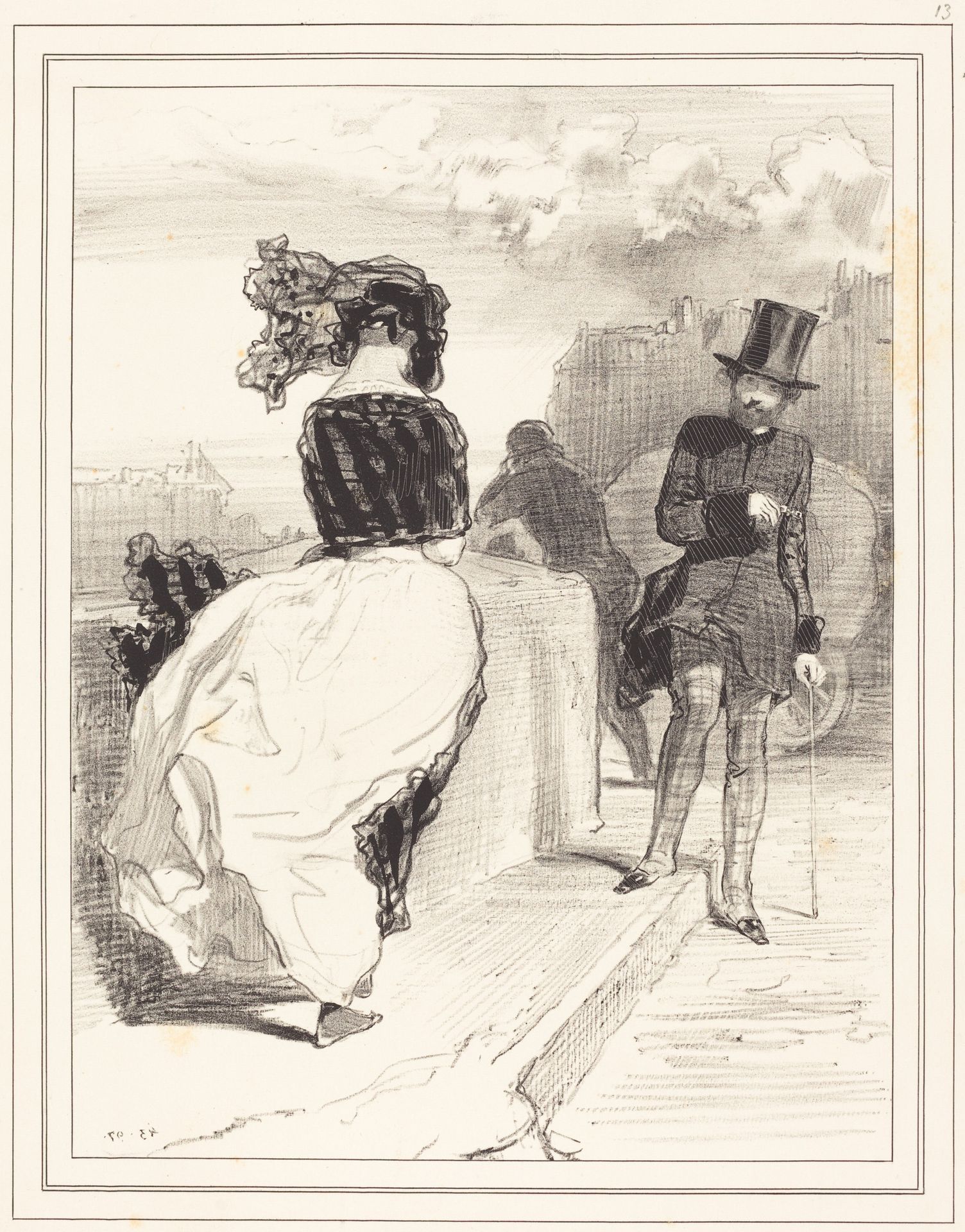 "Une de ces mines pudibones" by Paul Gavarni