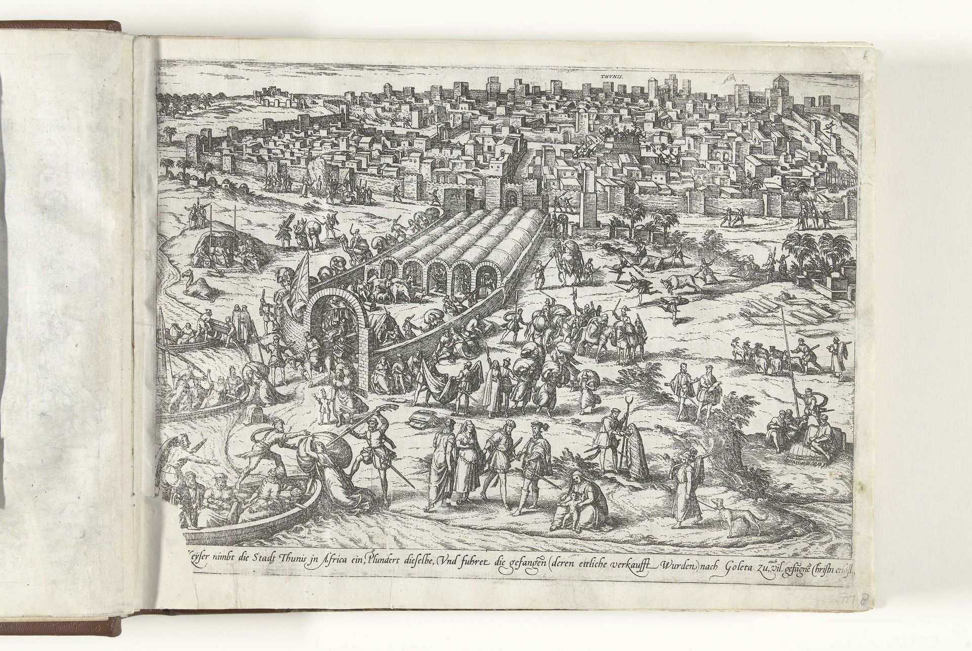 Verovering van Tunis by Frans Hogenberg