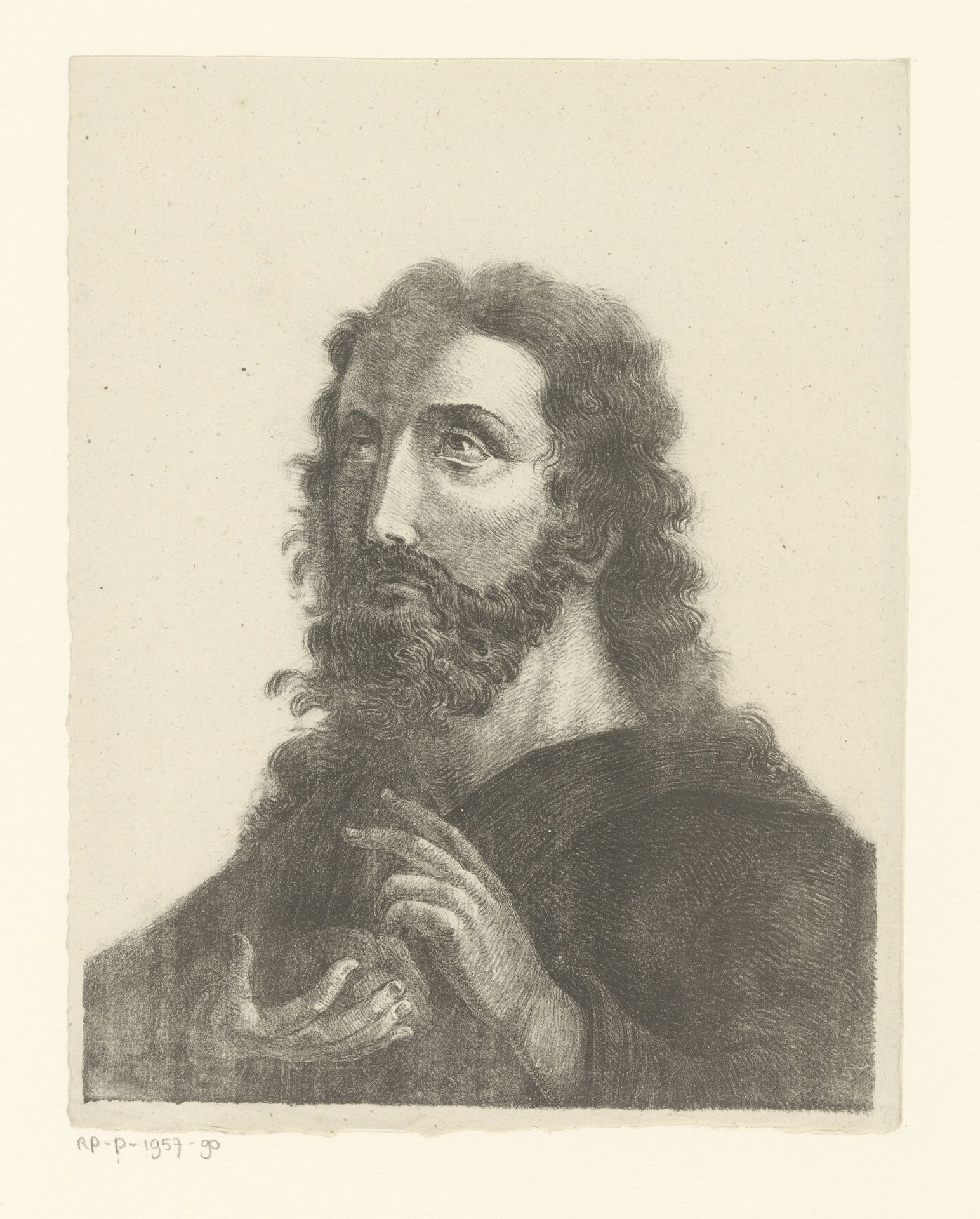 Christus zegent het brood by Pieter Bartholomeusz. Barbiers
