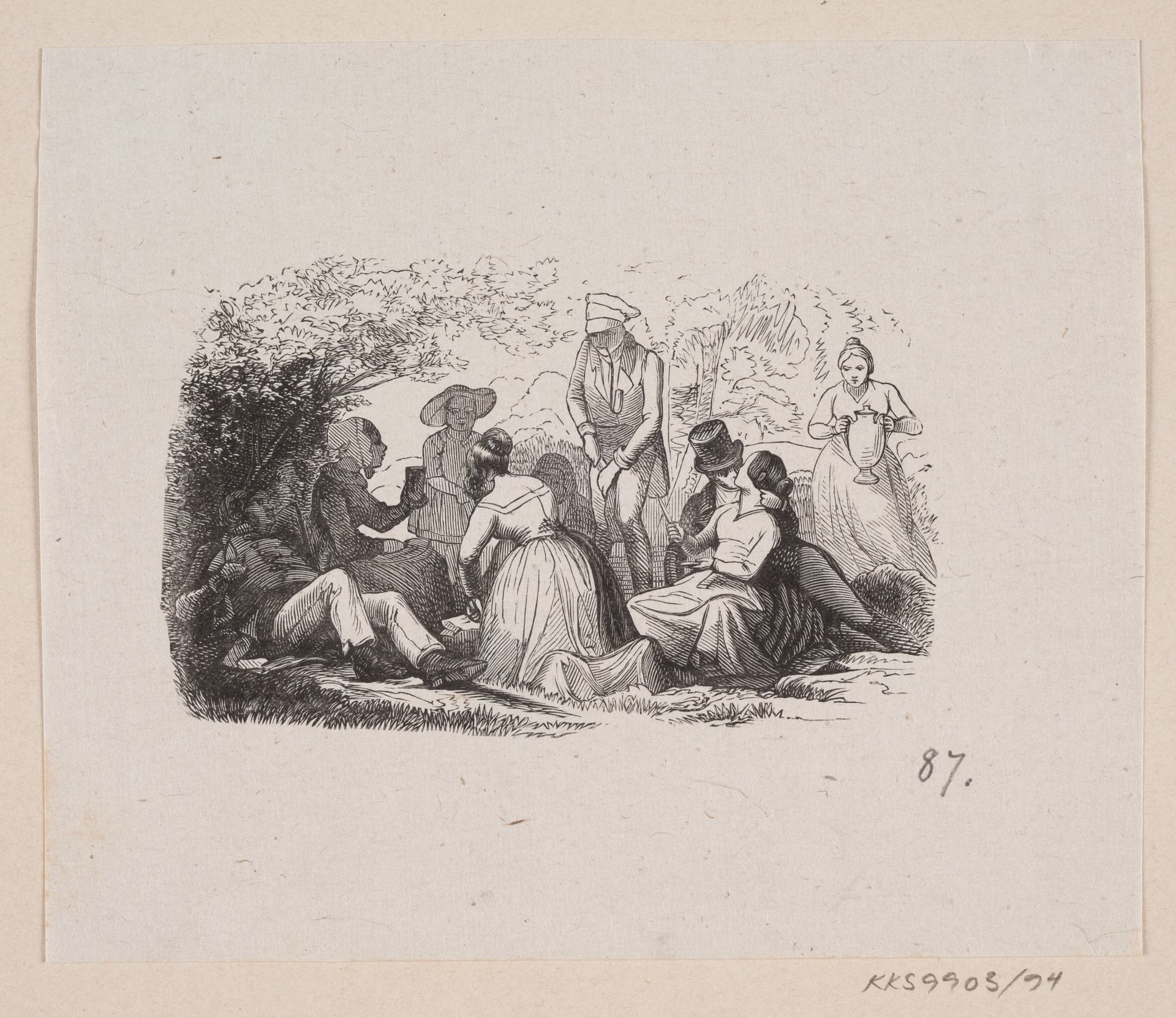 Illustration til "Klokken" i H.C. Andersen, "Eventyr og Historier", Bind 2 by H.P. Hansen