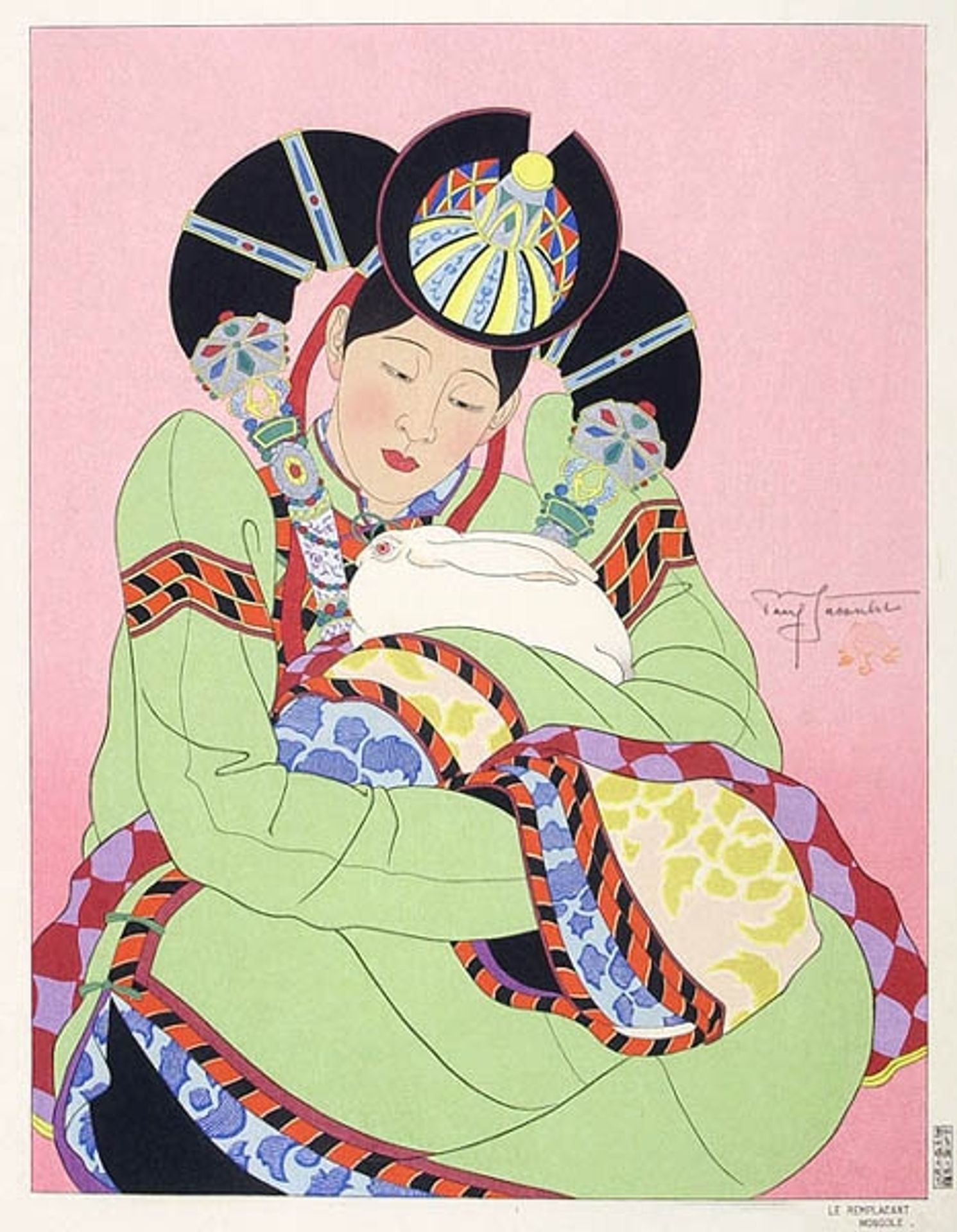 Le Remplacant. Mongole by Paul Jacoulet