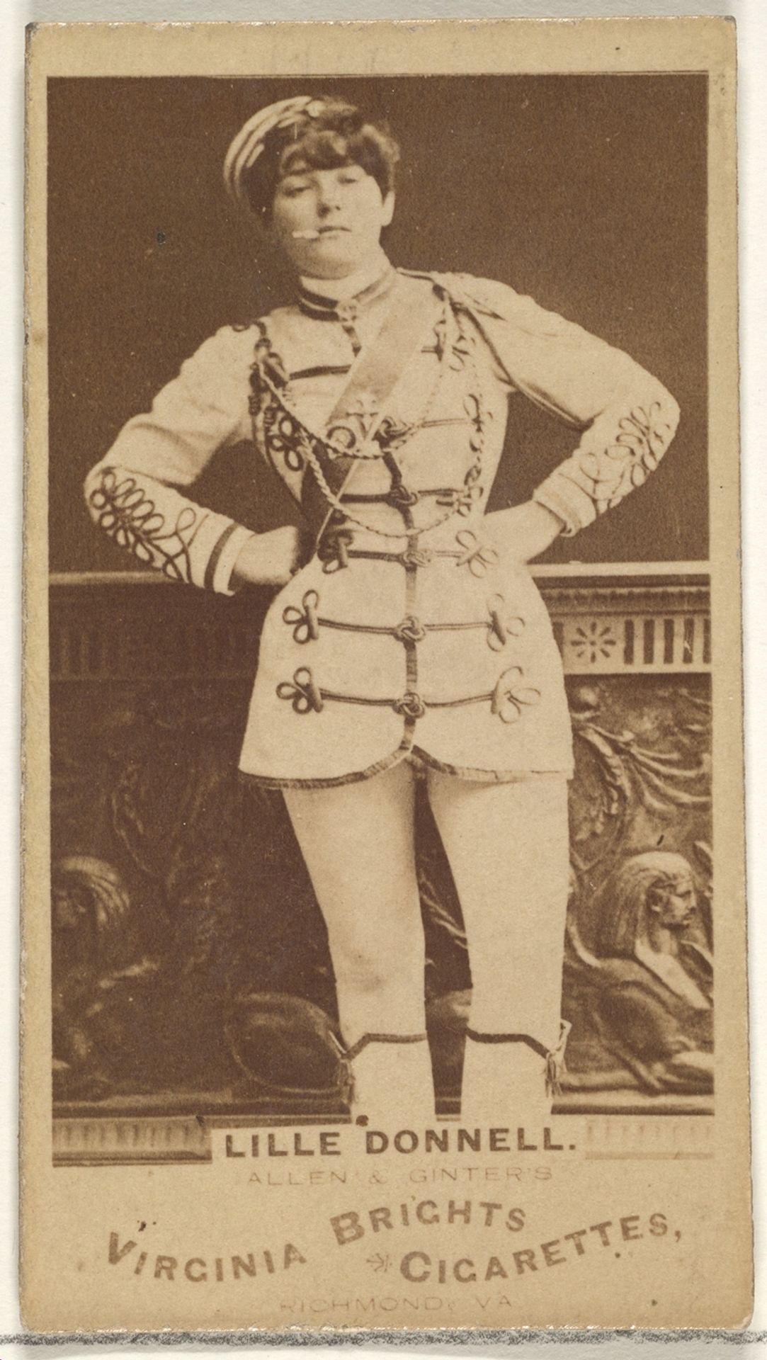 Lille Donnell, from the Actors and Actresses series (N45, Type 1) for Virginia Brights Cigarettes by Allen & Ginter