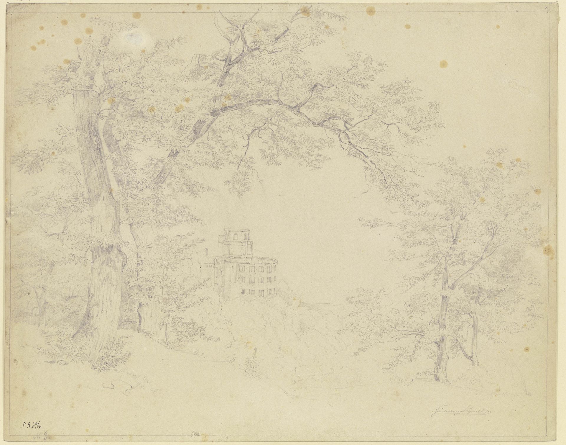 Blick von Süden auf das Heidelberger Schloß by Philipp Röth
