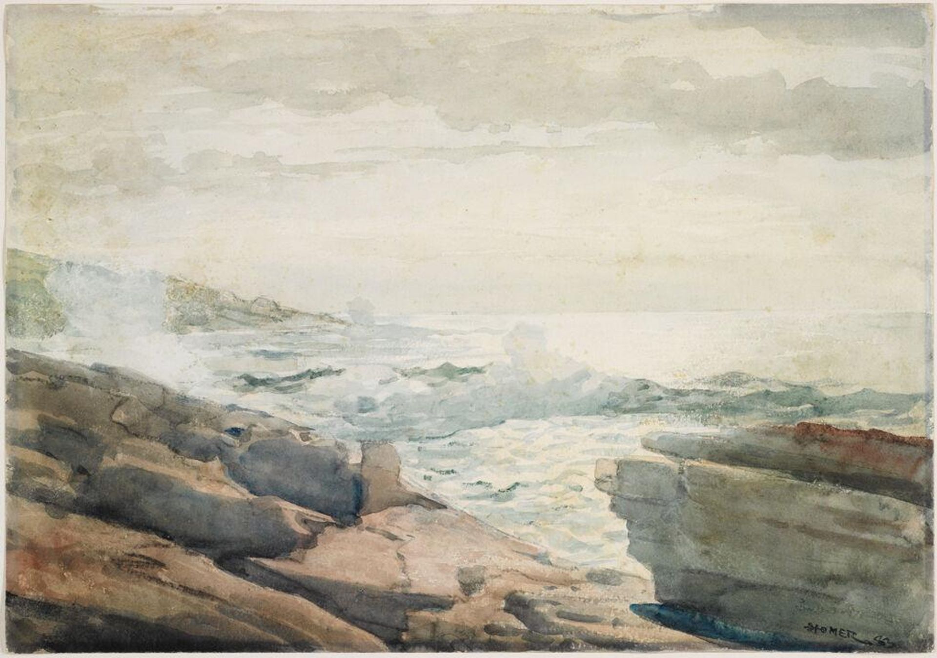 Waves on A Rocky Coast by Winslow Homer
