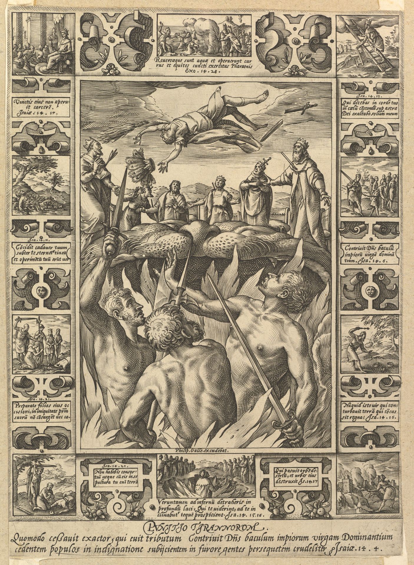 Punitio Tirannorum, from Allegories of the Christian Faith, from Christian and Profane Allegories by Hendrick Goltzius