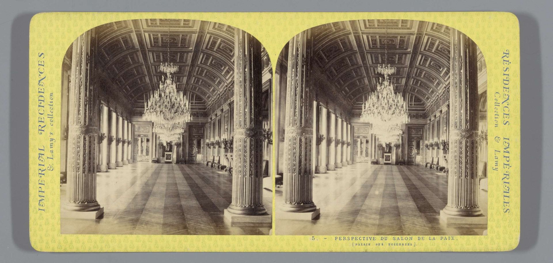 Interieur van een salon in het Palais des Tuileries te Parijs by Ernest Eléonor Pierre Lamy