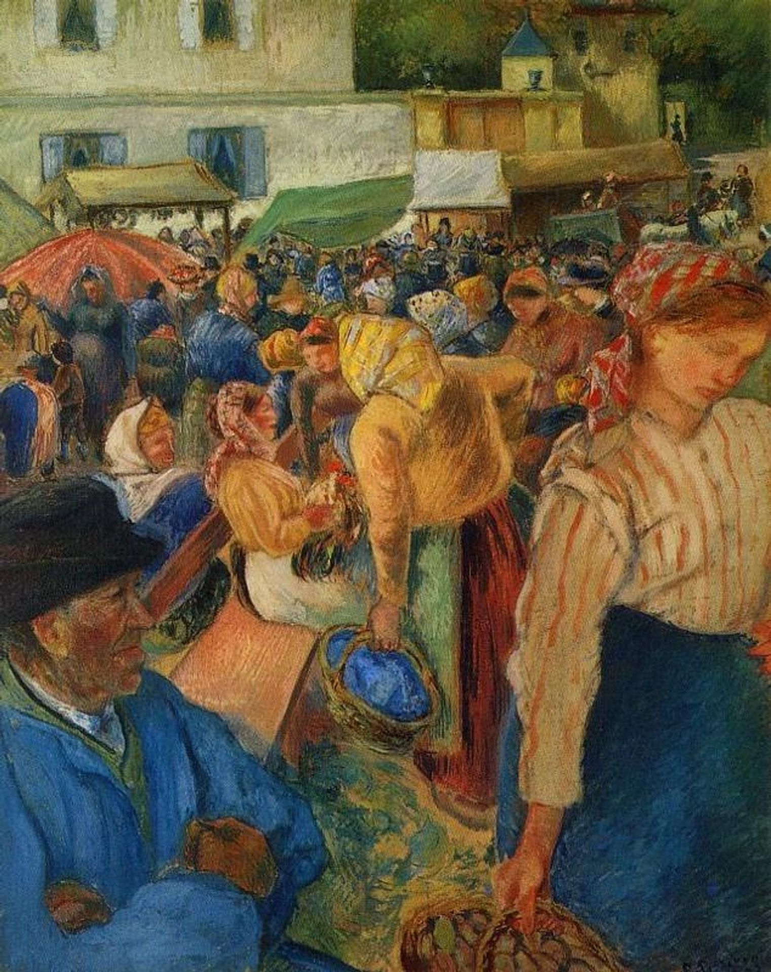 Poultry Market, Pontoise by Camille Pissarro