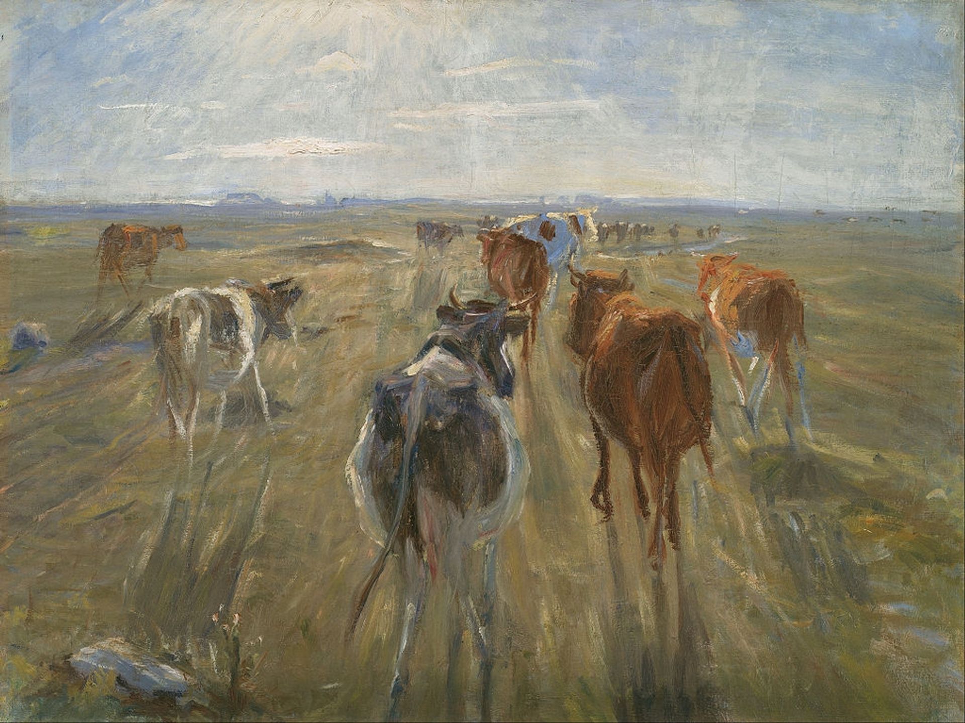 Long Shadows. Cattle on the Island of Saltholm by Theodor Philipsen