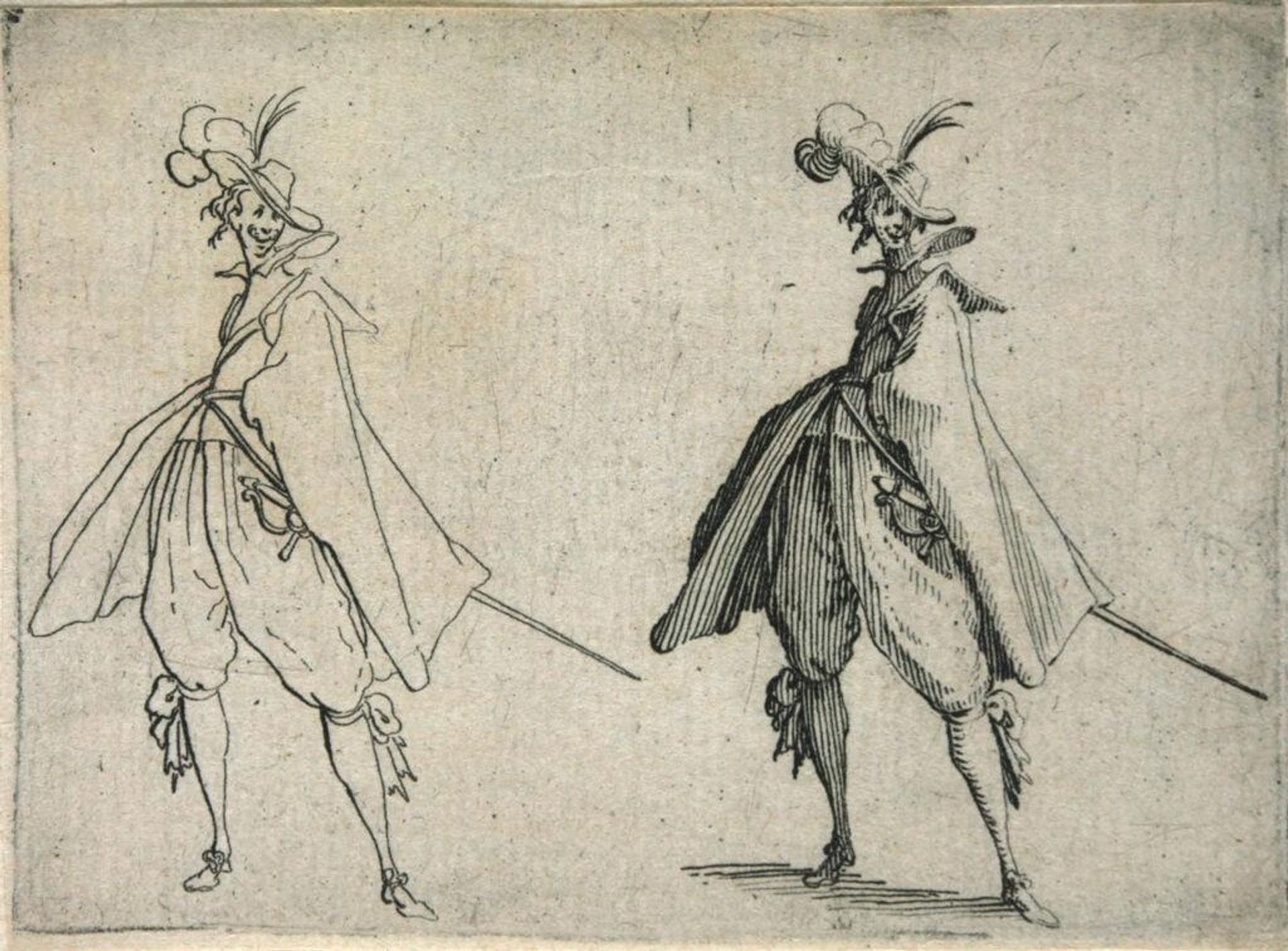 Gentleman with a Large Cloak, Seen from the Front by Jacques Callot