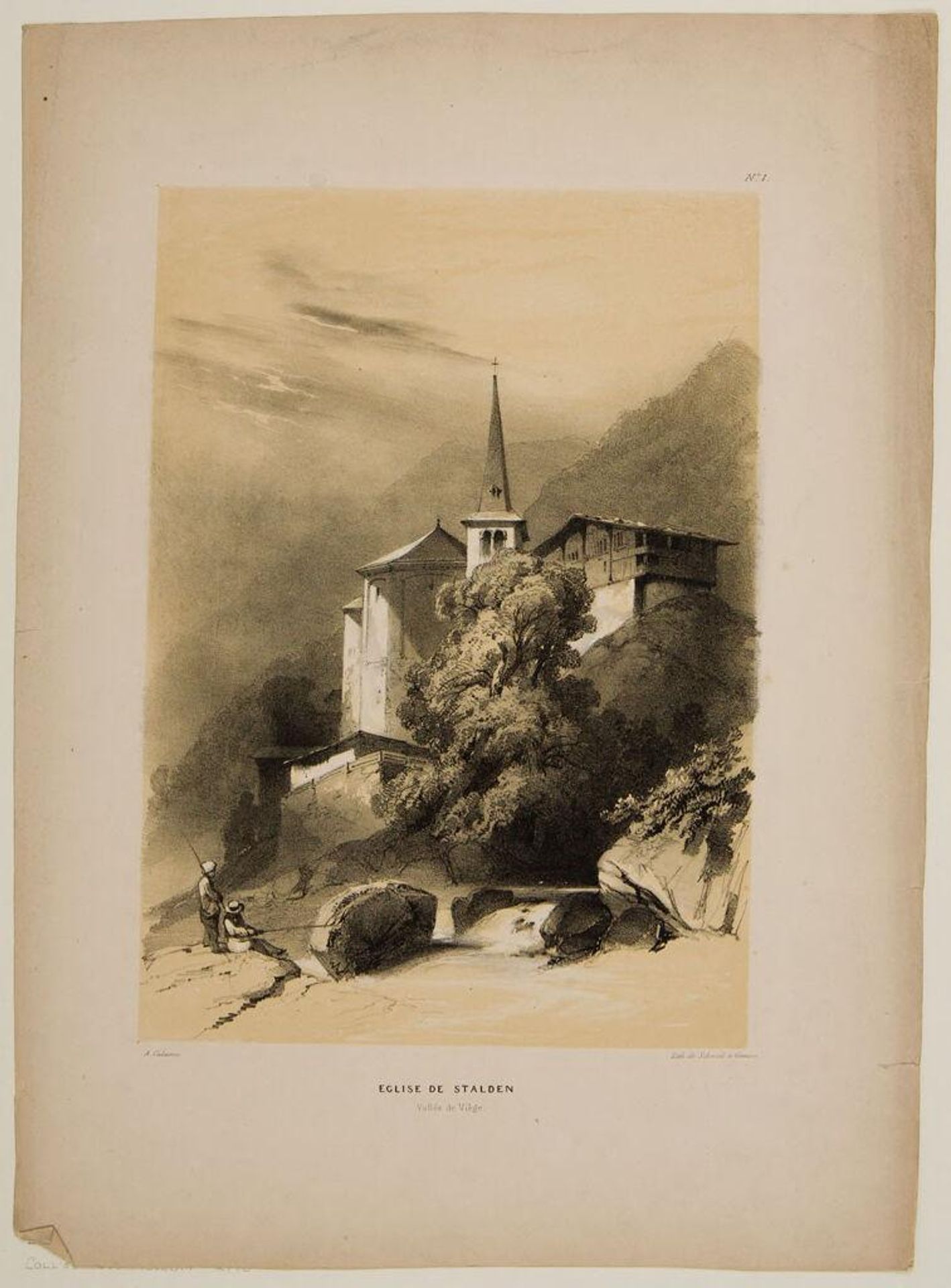 Church of Stalden, Viege Valley by Alexandre Calame