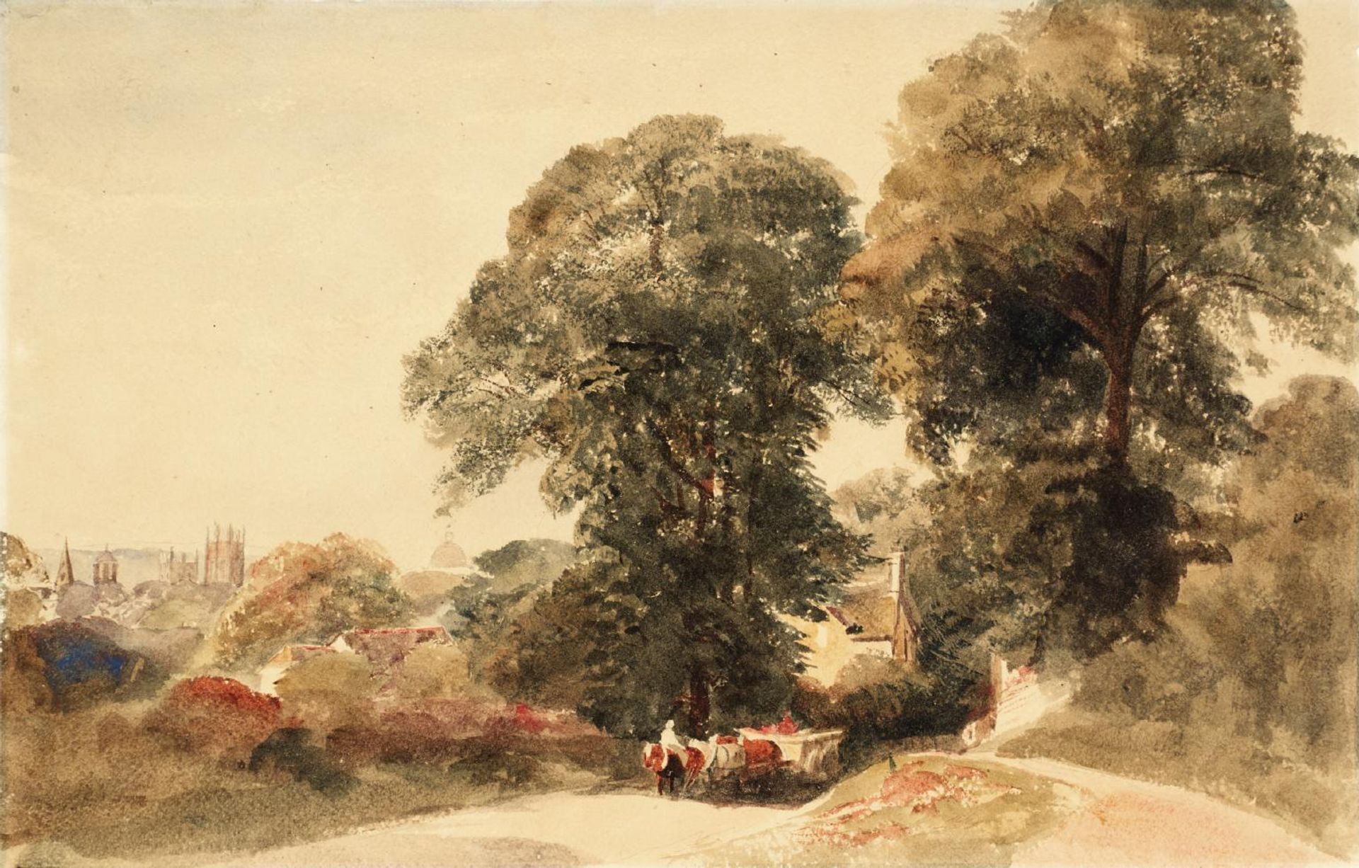 View near Oxford by Peter De Wint