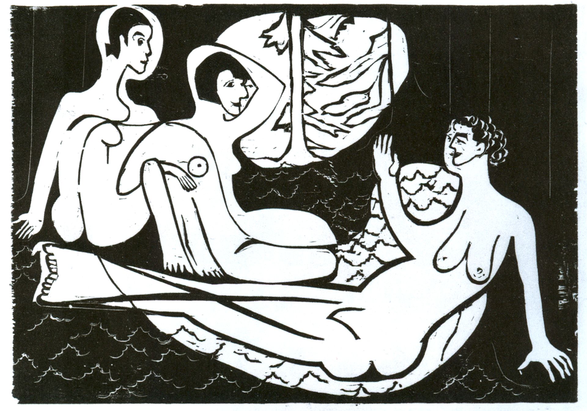 Three Nudes in the Forest by Ernst Ludwig Kirchner