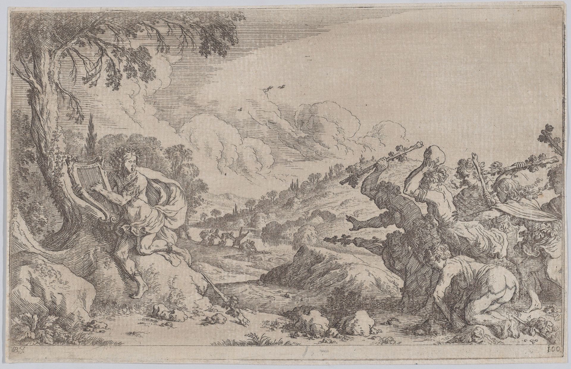Plate 100: The death of Orpheus, from 'Ovid's Metamorphoses' by Johann Wilhelm Baur