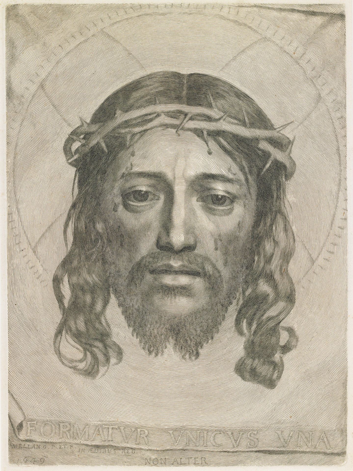 The Sudarium of Saint Veronica by Claude Mellan