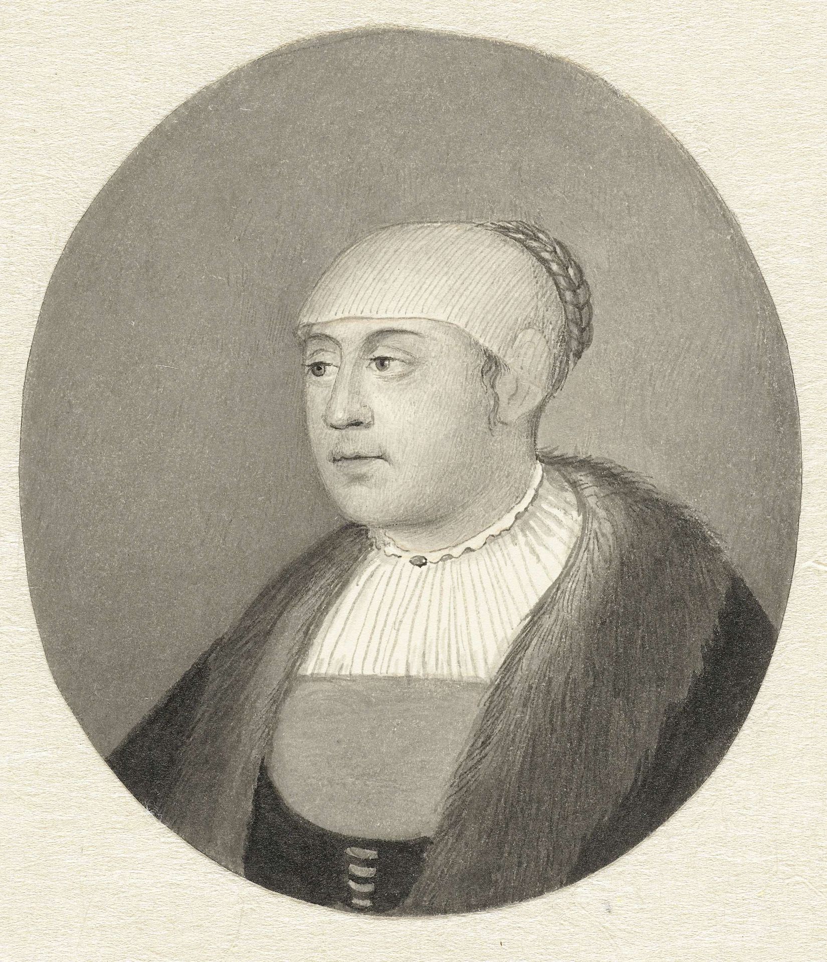 Vrouwsportret by Anonymous