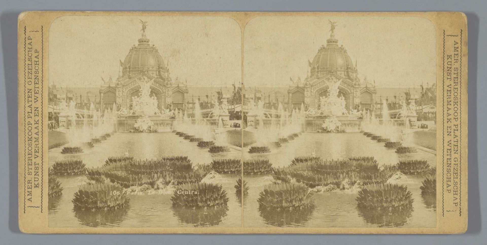 Centrale koepel en fonteinen op de Wereldtentoonstelling van 1889 by Anonymous