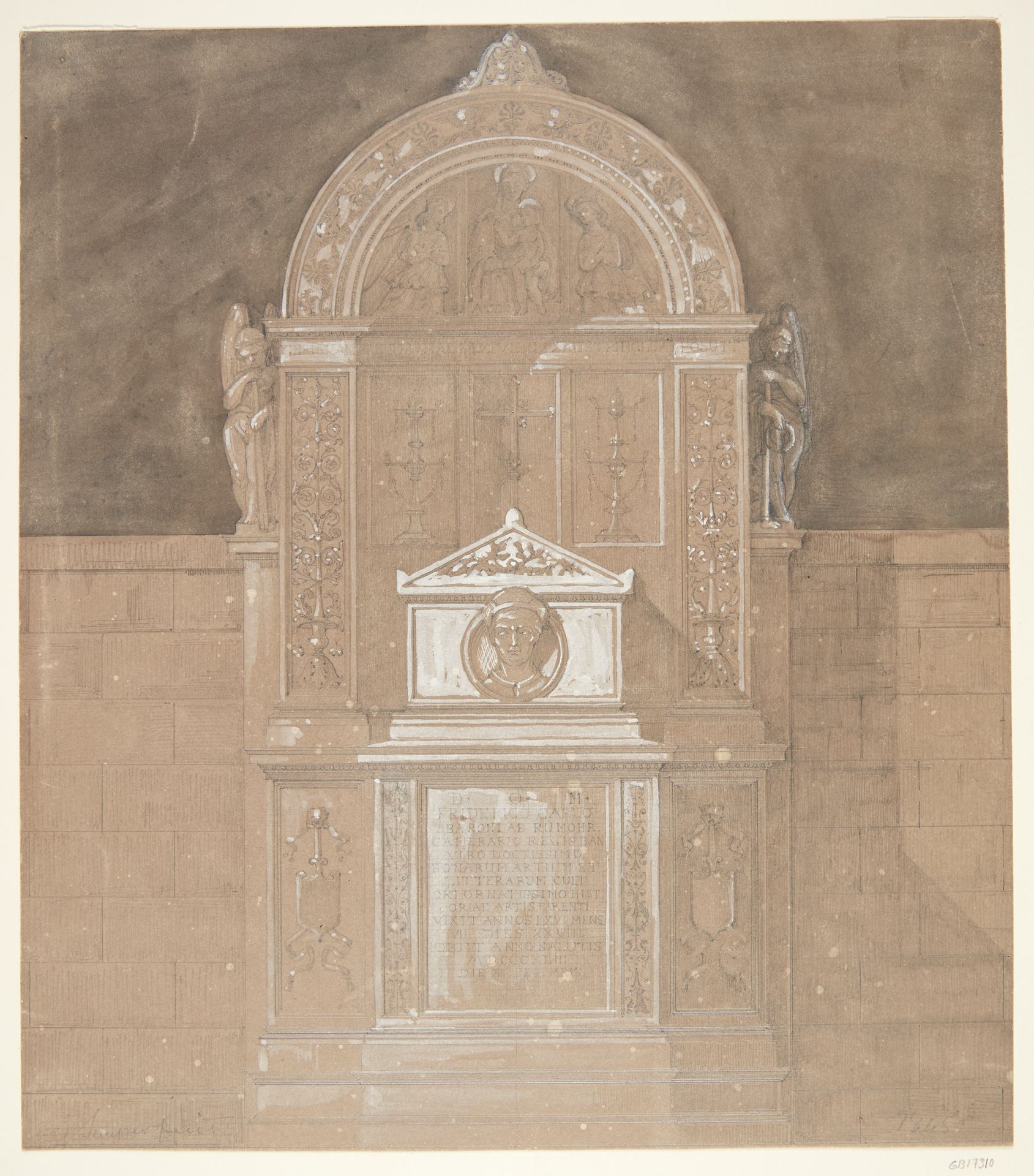Gravmæle over baron C. F. von Rumohr 1845 by Gottfried Semper