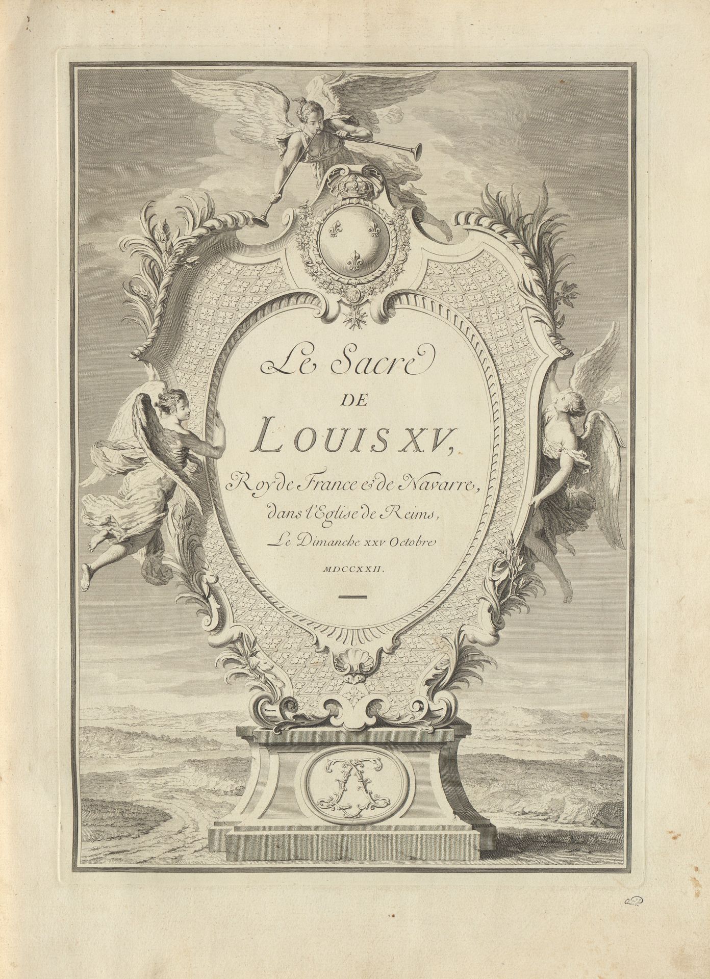 Le sacre de Louis XV, roy de France & de Navarre, dans l'église de Reims, le dimanche XXV octobre MDCCXXII by Pierre Dulin