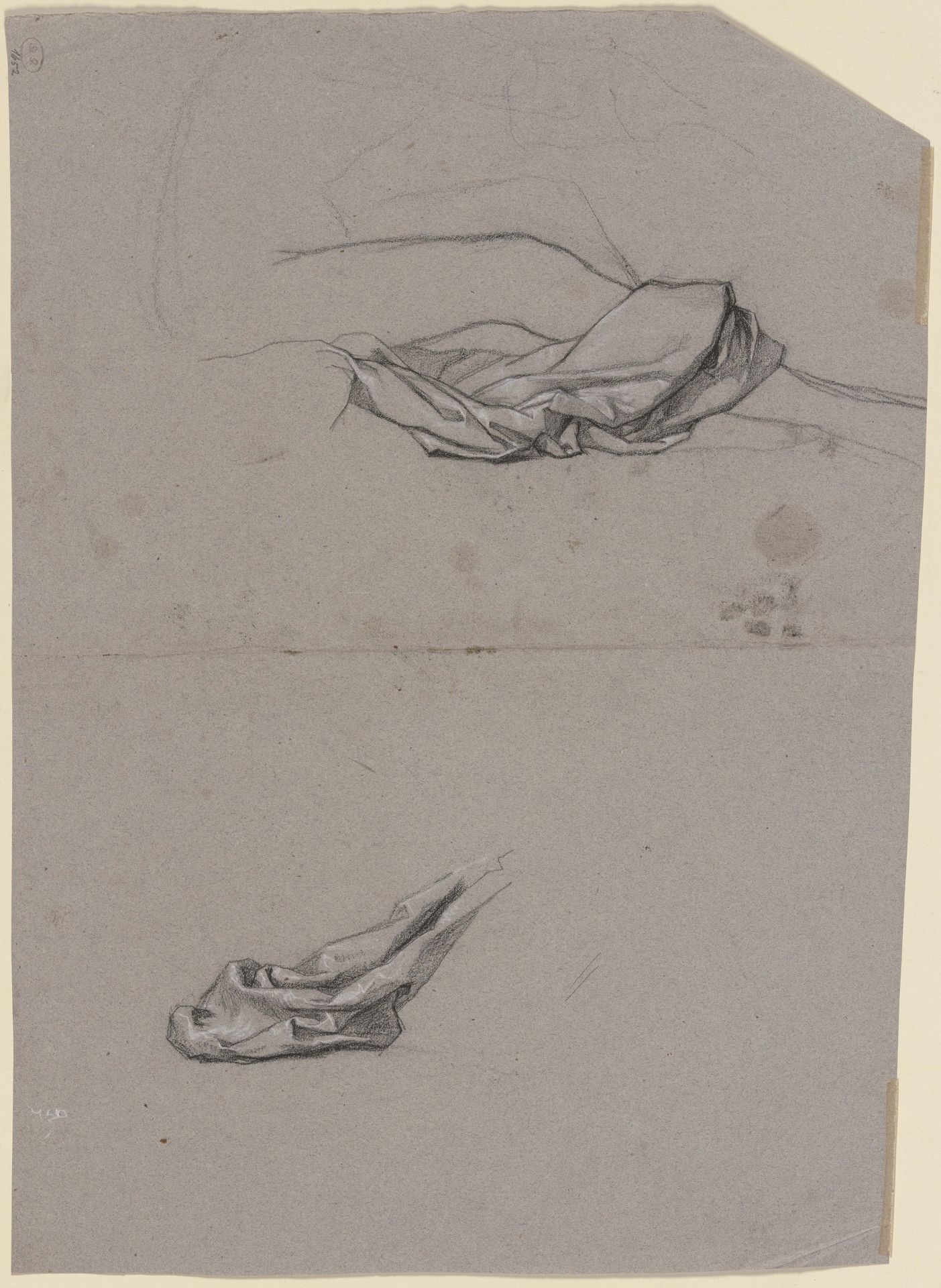 Sitzender Frauenakt nach rechts, mit Draperie, aus _Der Mensch, der Schlaf und der Traum_ by Victor Müller