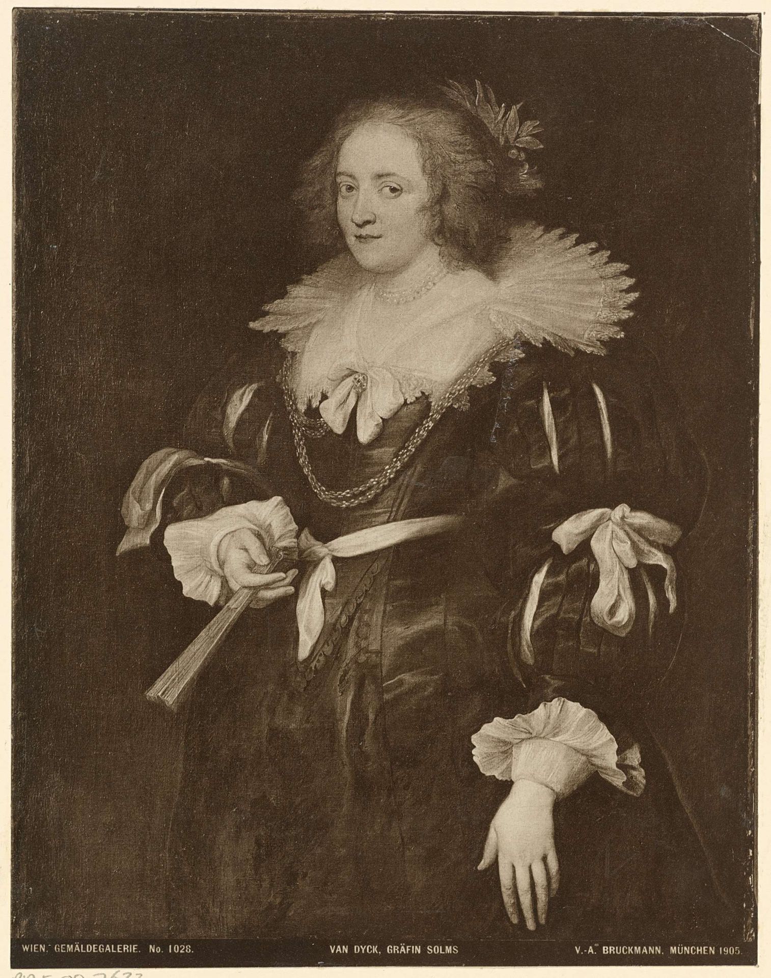 Portret van Amalia van Solms by Verlagsanstalt Fr. Bruckmann A.-G.