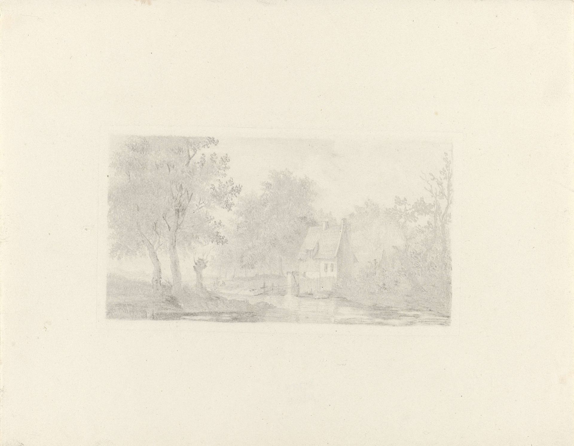 Boslandschap met watermolen by Andries de Roever