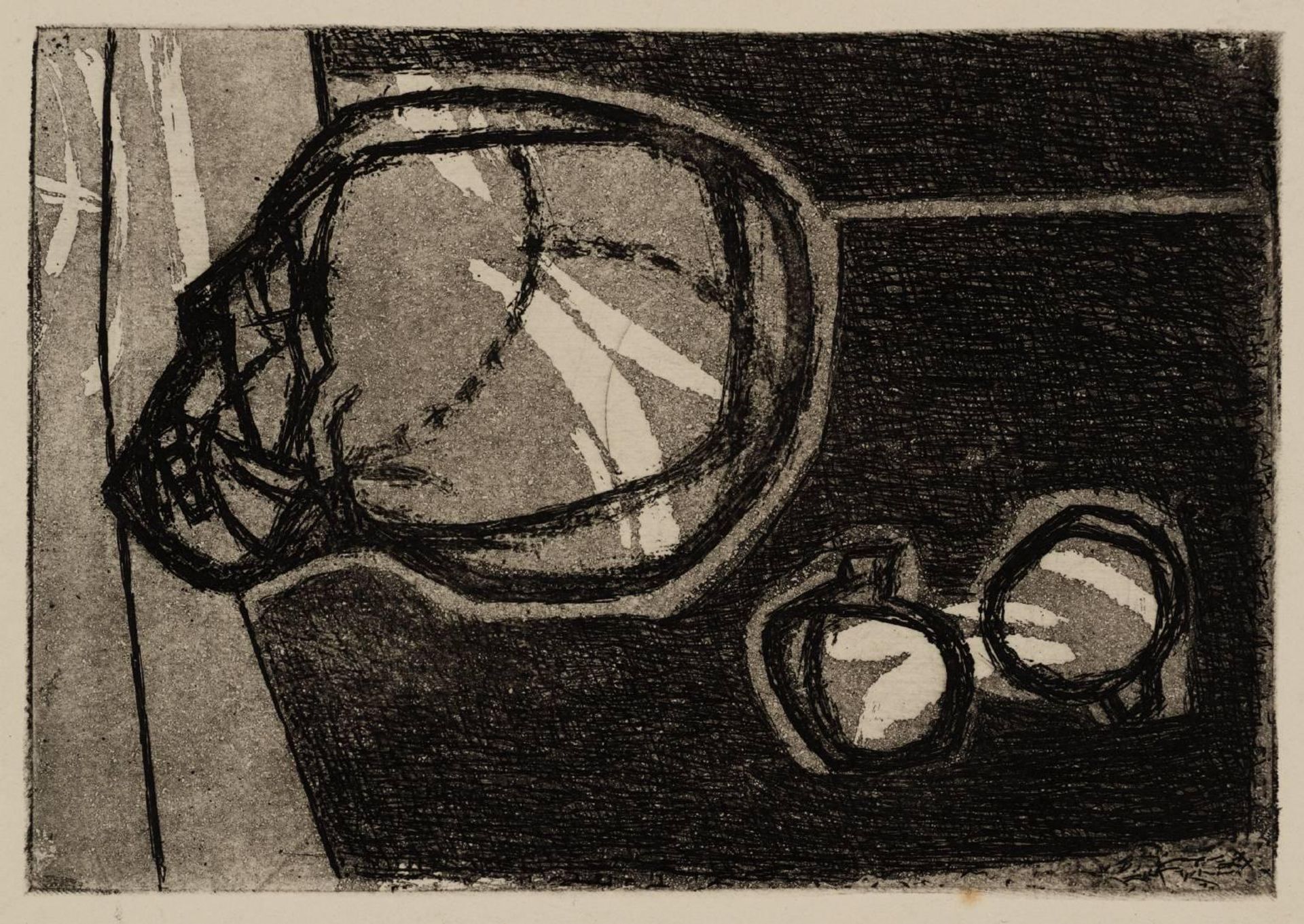 Skull and Pomegranate by  Prunella Clough