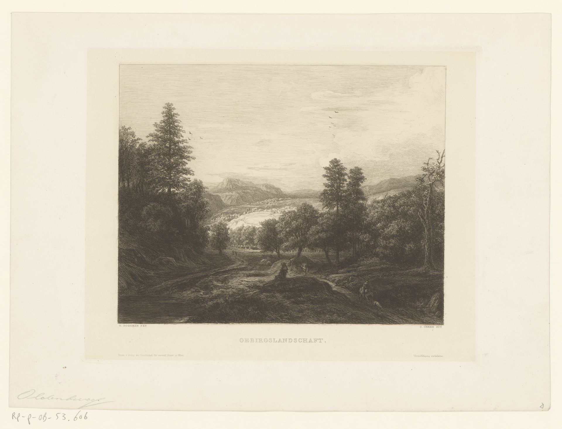 Berglandschap by Carl Eduard Onken