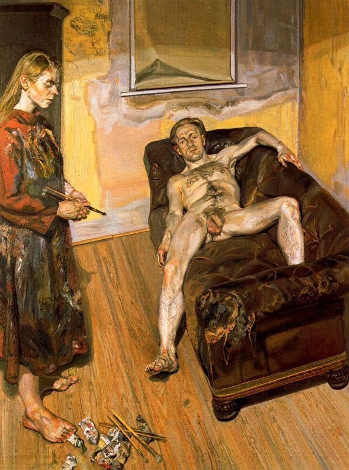 Painter and Model by Lucian Freud