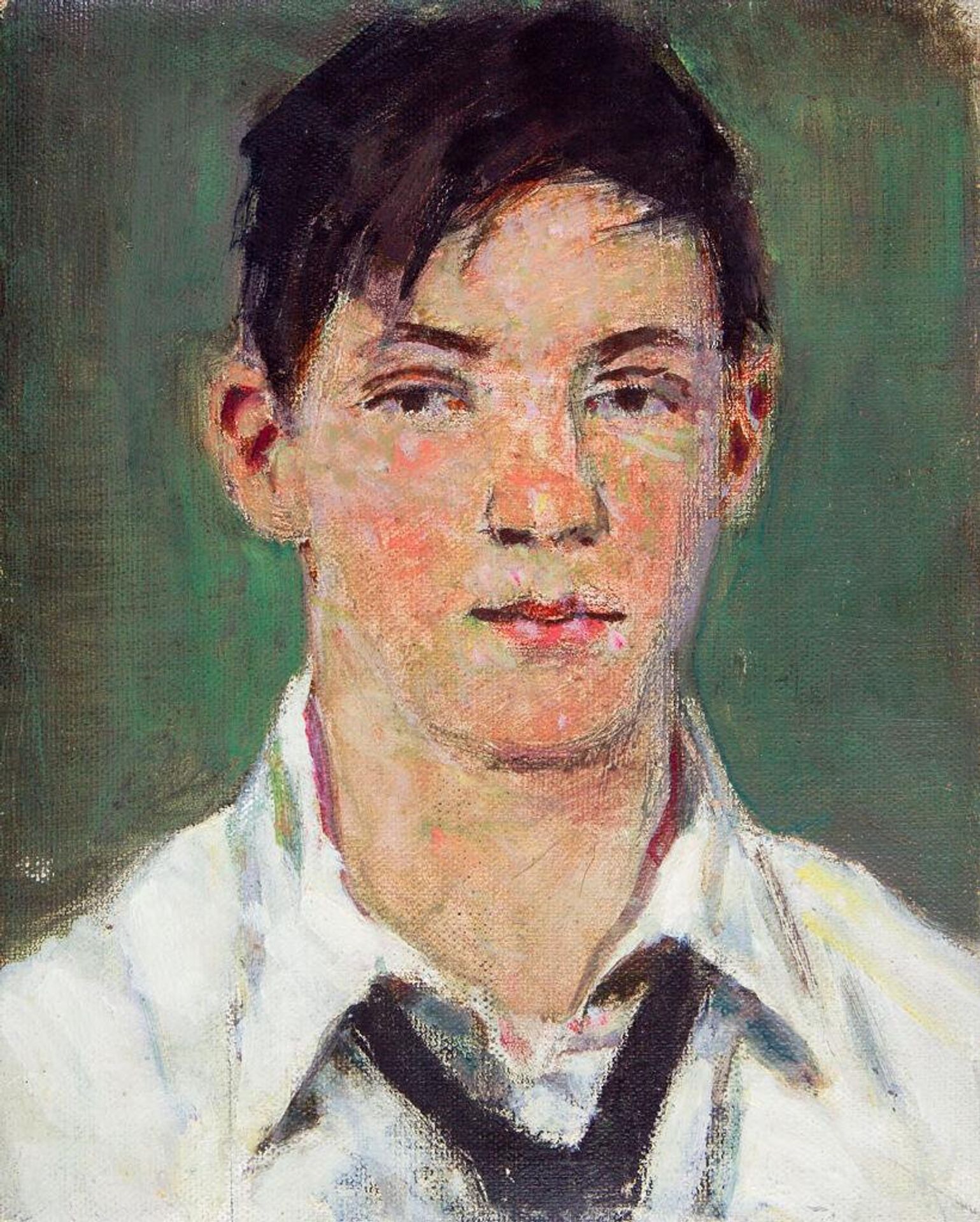 Portrait of a Young Man in Shirt and Tie by Denman Waldo Ross